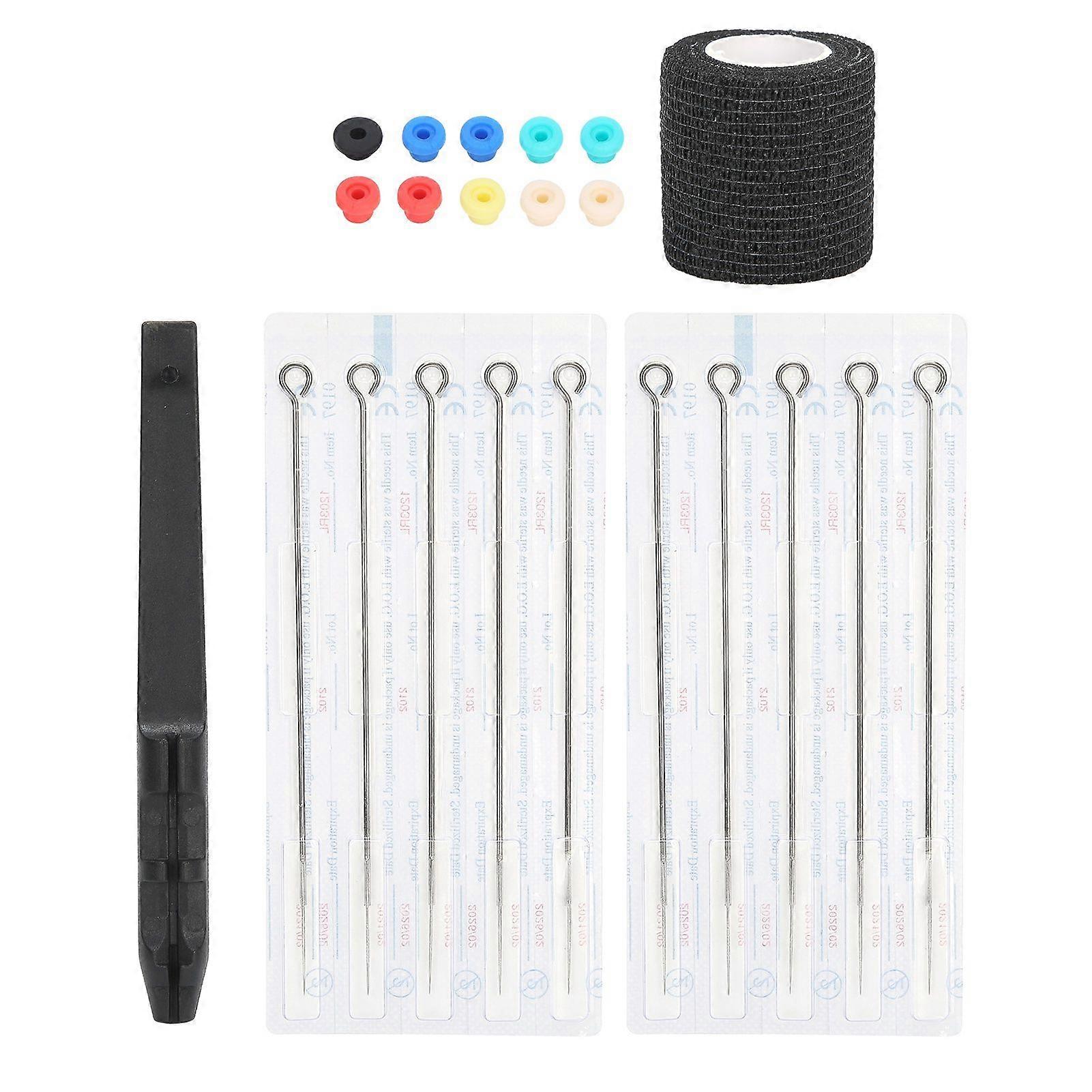Hand Tattoo Pen Stainless Steel Tattoo Needle Bandage Grommet Tattoo Tool Kit Accessory Aiguille de tatouage 3RL