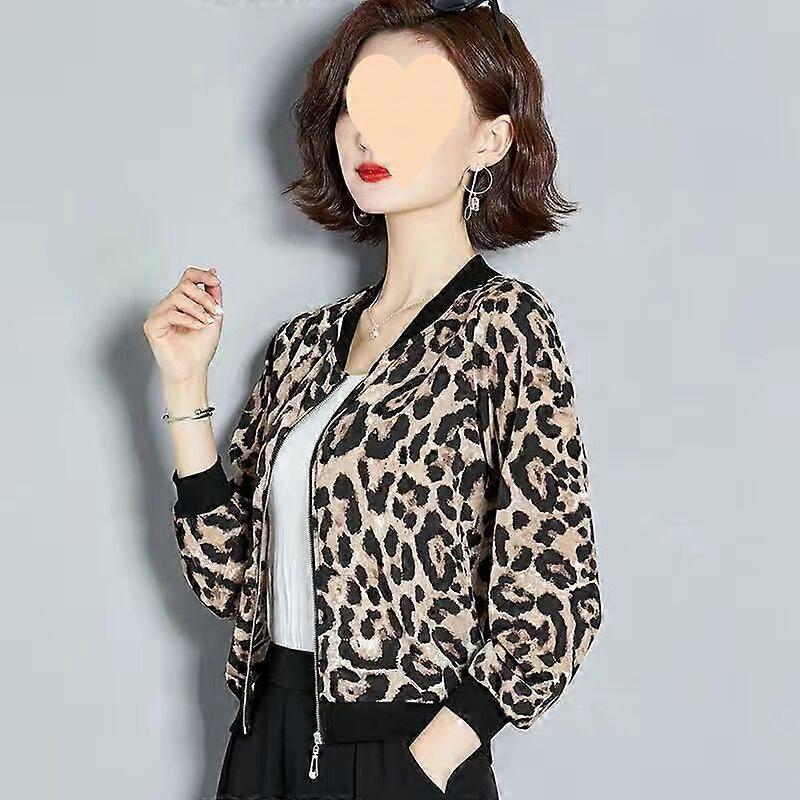 Middle Women's Air Clothes Summer Zipper Baseball Uniform Jacket Long-Sleeved Ice Silk Chiffon Cardigan Women