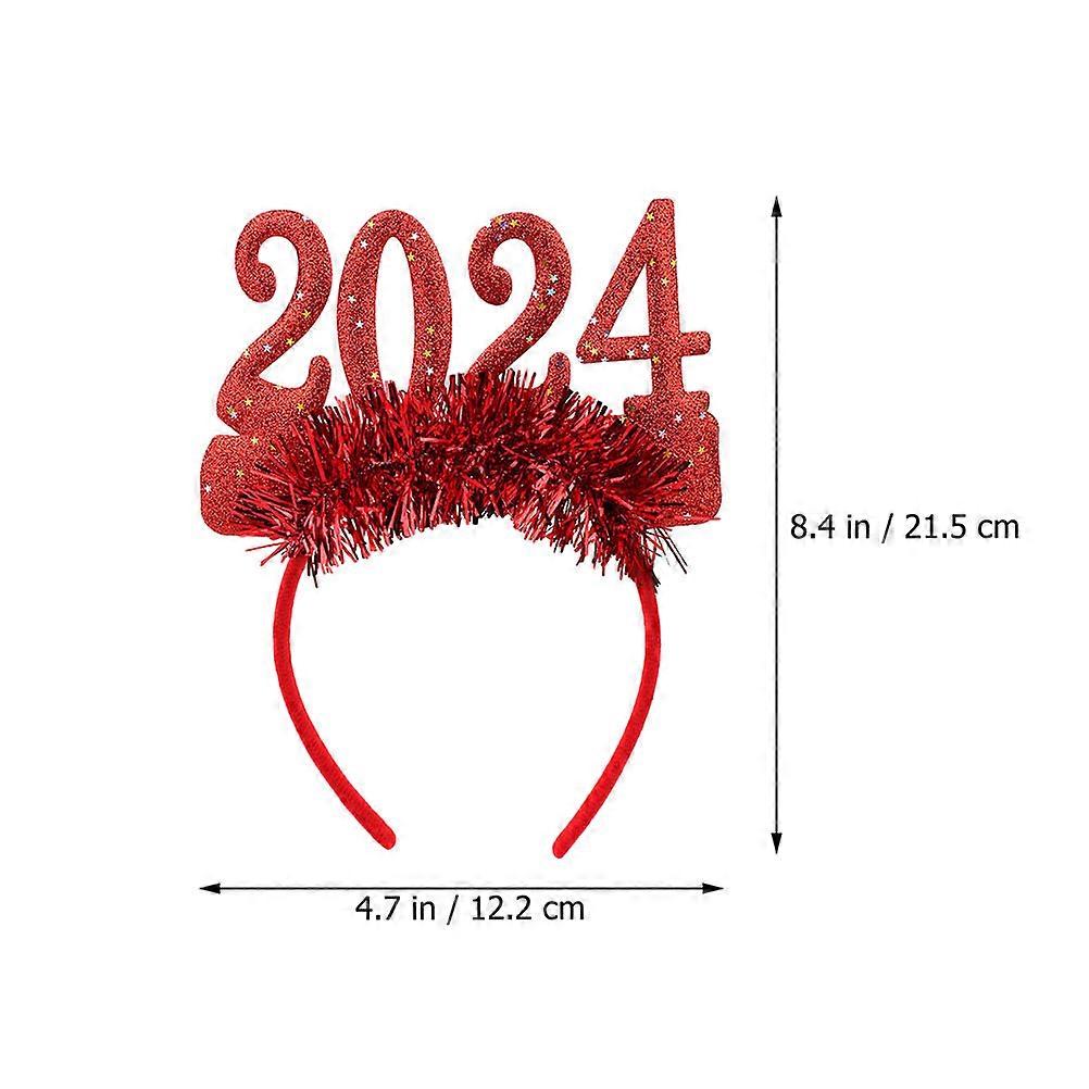 Glitter New Year Headband for Decoration 16Pcs Assorted Color Party Headbands