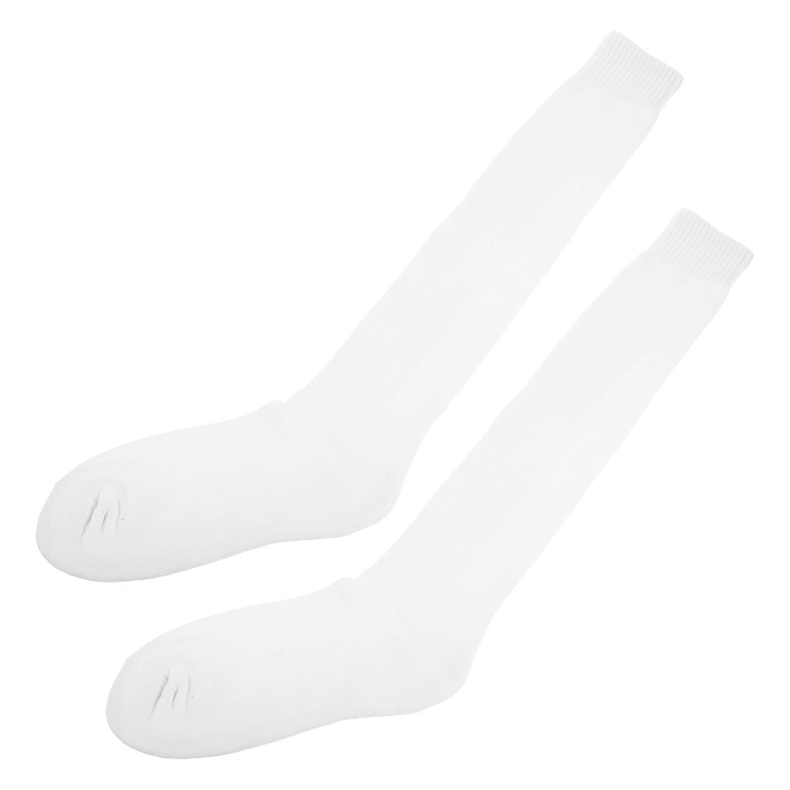 White Fencing Socks Comfortable Cotton Long Socks for Training 1Pair