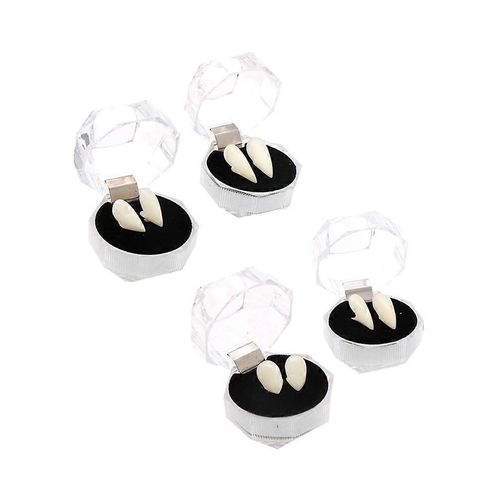 Cosplay Teeth for Masquerade 8 Boxes White Fangs Set