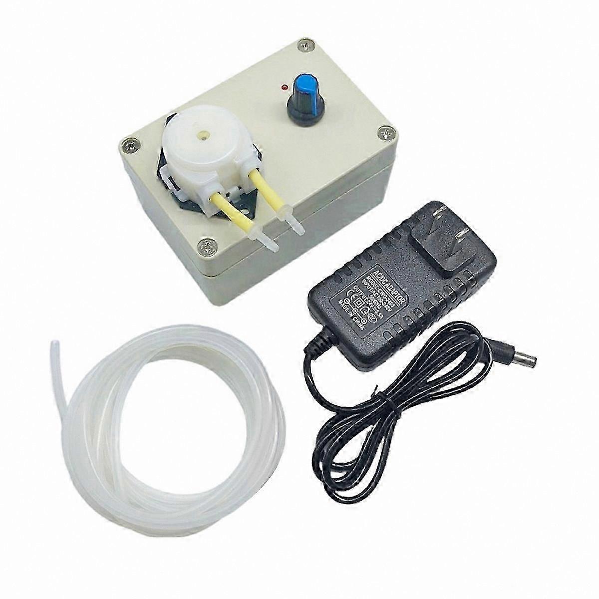 Variable Speed Peristaltic Pump 12V/24V with US Plug for Precise Fluid Transfer