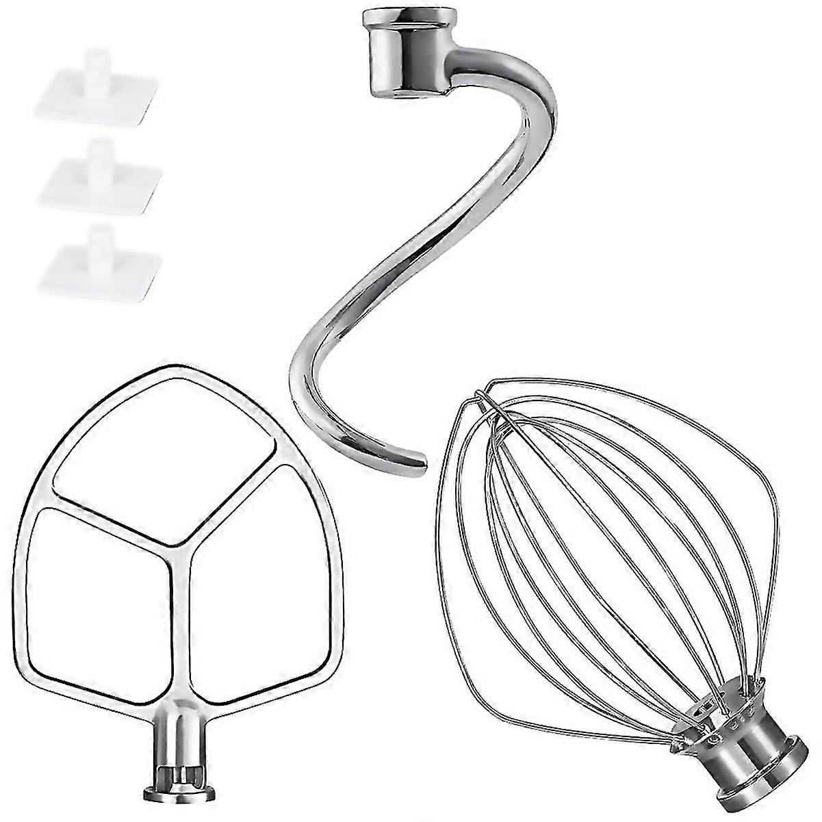 For Kitchenaid Mixer 6 Qt Dough Hook Wire Whip And Mixers Attachments