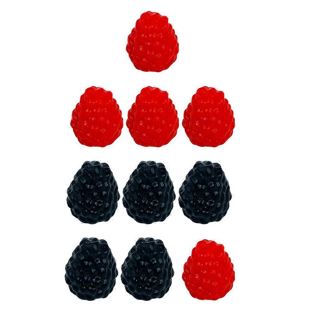 Artificial Raspberry Model Plastic Raspberry Model for Decoration Use 10Pcs