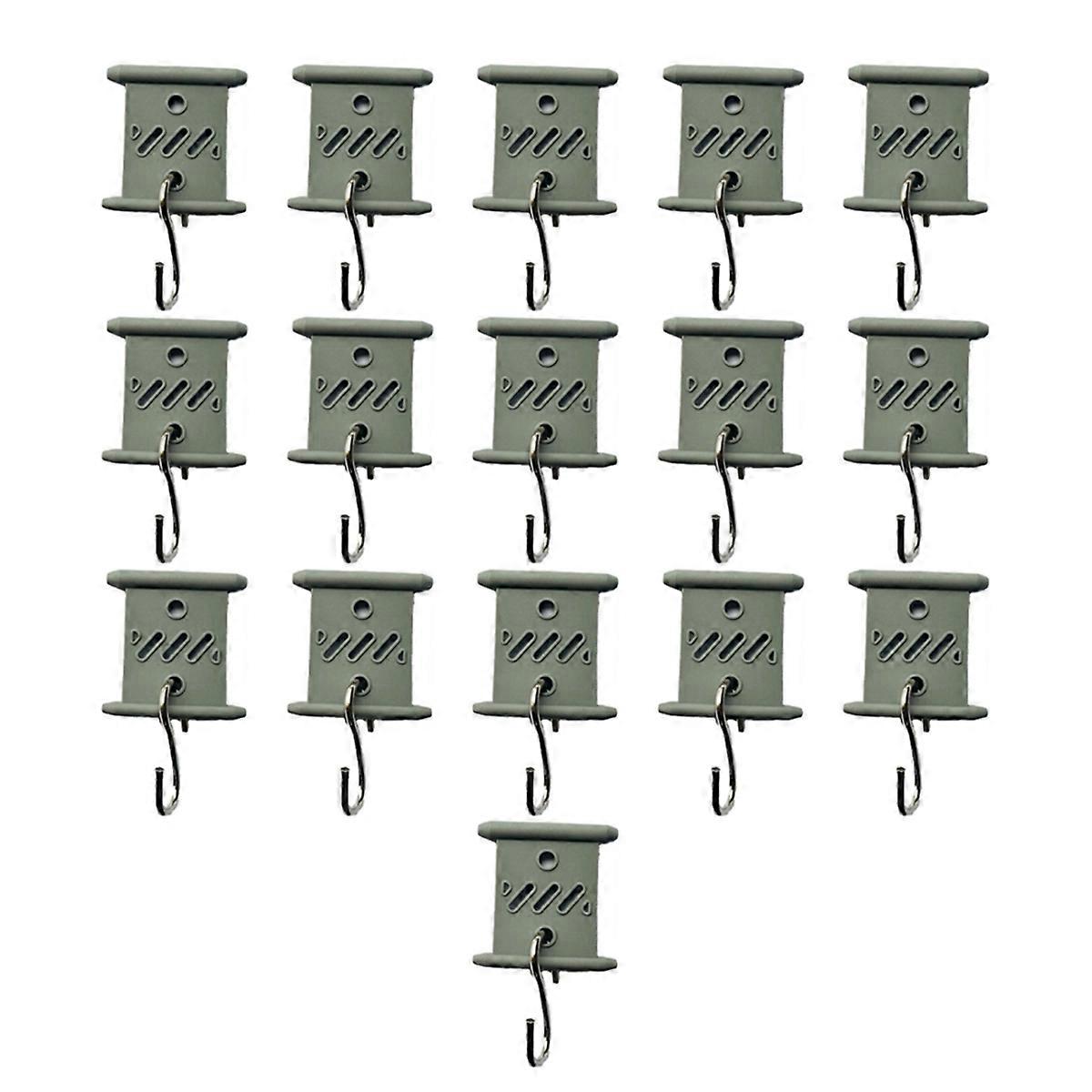 16Pcs RV Awning Hooks Cedarwood Rail Hangers For RV Caravan Camping