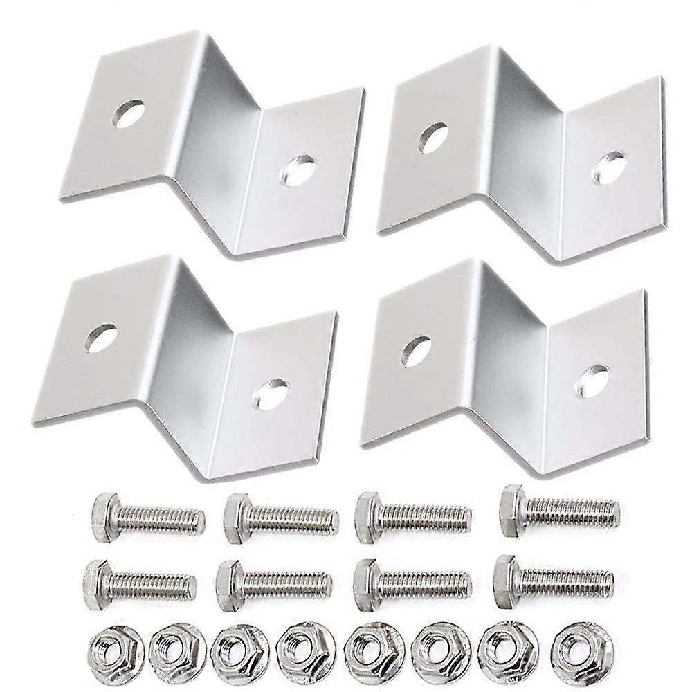 4pcs αργίλιο ηλιακό πλαίσιο τοποθέτησης βραχίονα τοποθέτησης βραχίονα για RV, βάρκα, αυτοκίνητο, φορτηγό, τροχόσπιτο, αυτοκινούμενο τροχόσπιτο