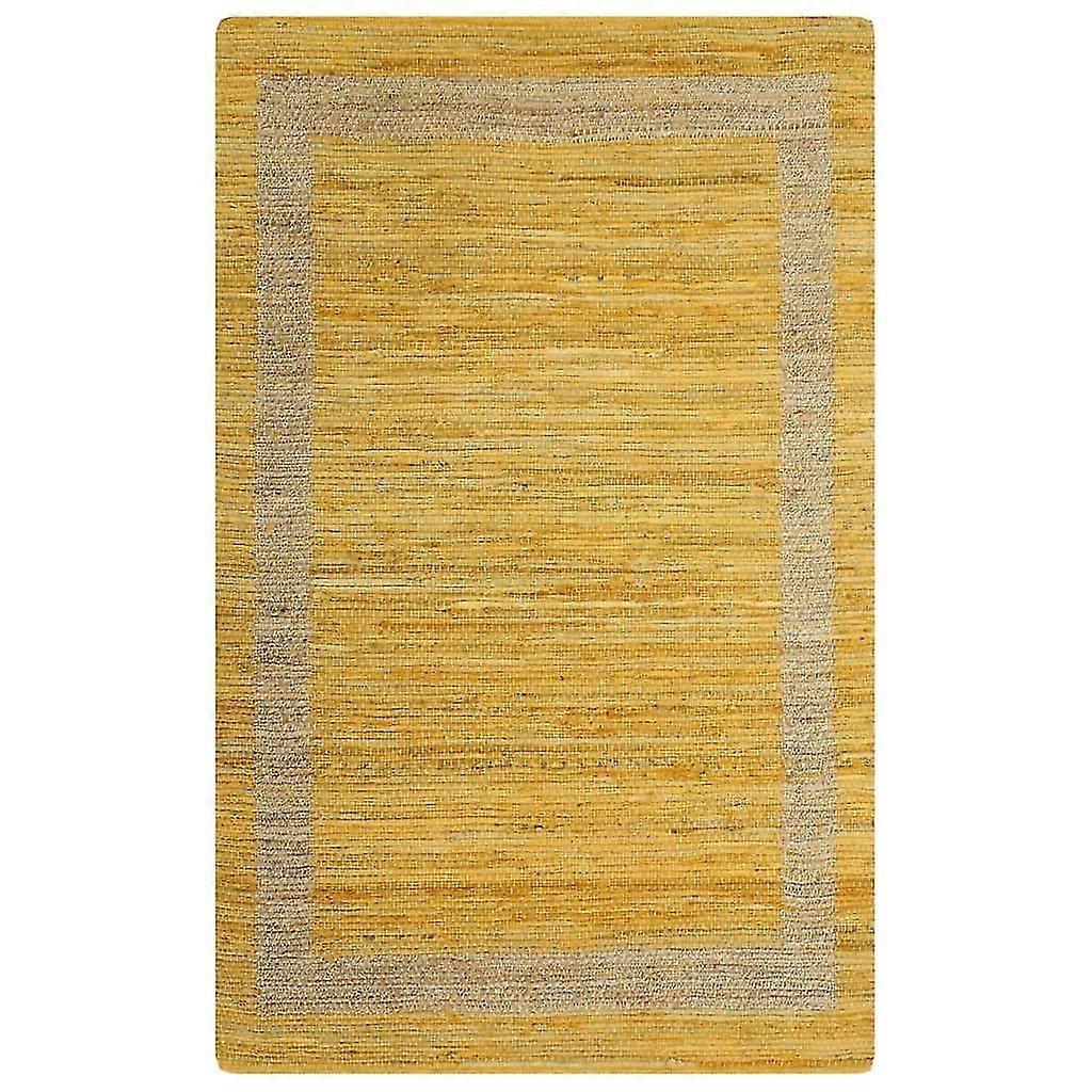 Handmade Rug Jute Yellow 120x180 Cm
