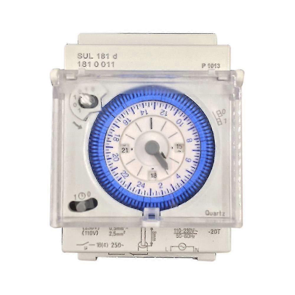Analoge mechanische Zeitschaltuhr 110V-220V 24 Stunden täglich programmierbare 15min Einstellung Zeitschaltuhr Rela