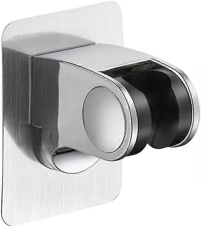 Adjustable Shower Head Holder ABS 75x99mm Self-Adhesive Wall Mount Bracket No Drilling