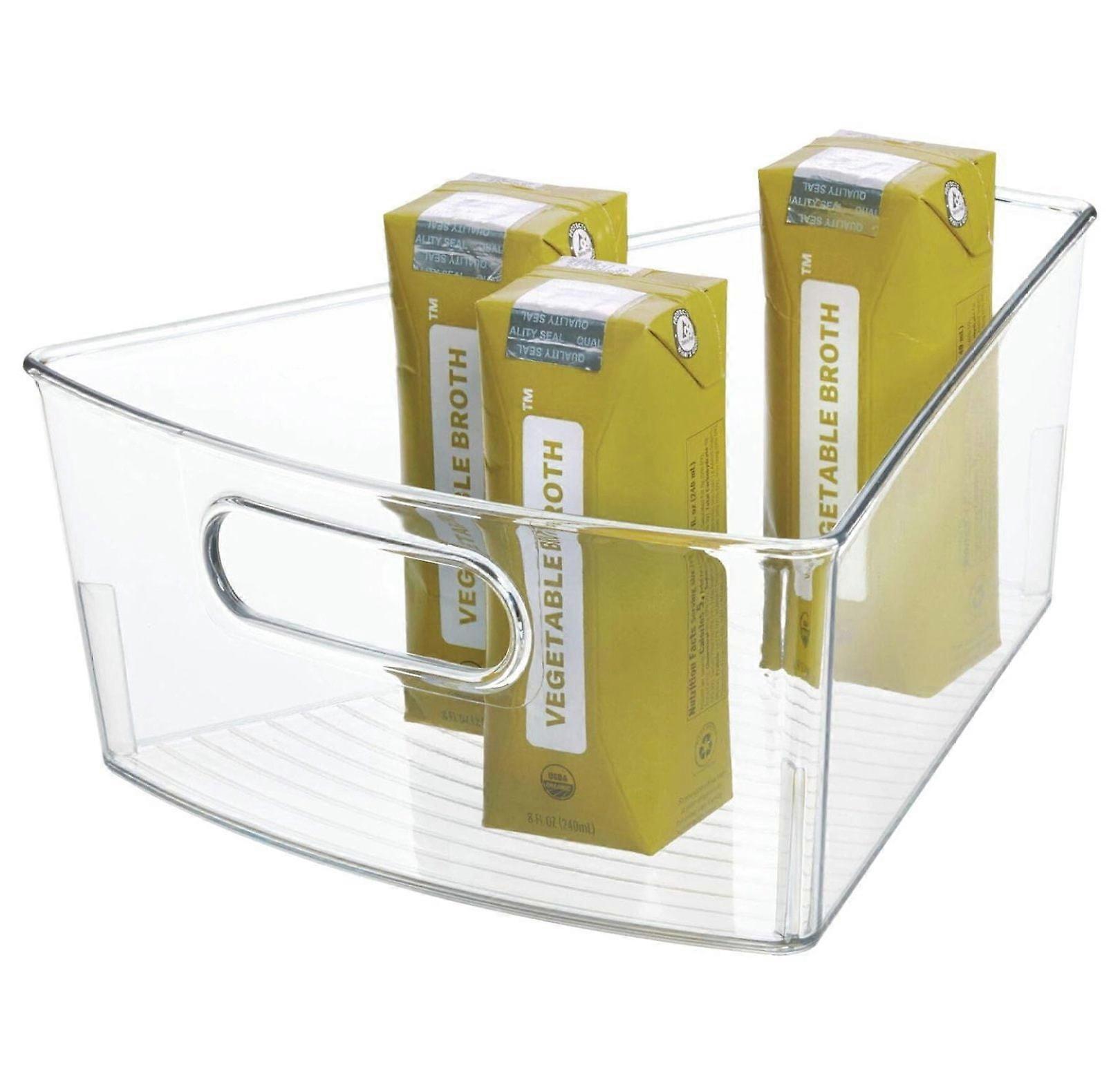 Plastic Lazy Susan Cabinet Storage Bin, 1/8 Wedge Container for Kitchen, Pantry, Counter, BPA-, 10.25" x 9.5" x 4", Clear Set of 1