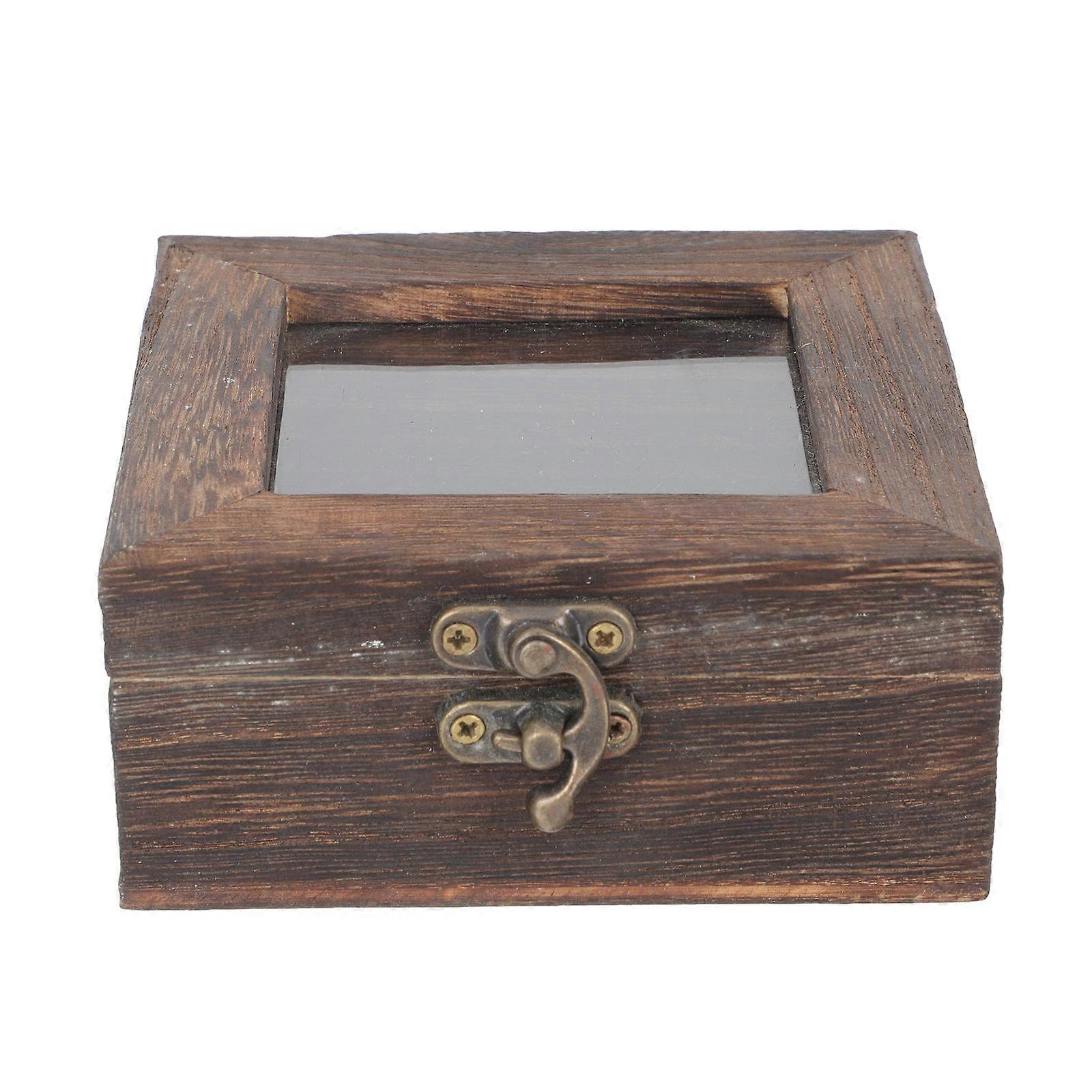 Wooden Sample Box For Jewelry Storage Insect Collecting Enthusiasts Rectangular Display 2Pcs
