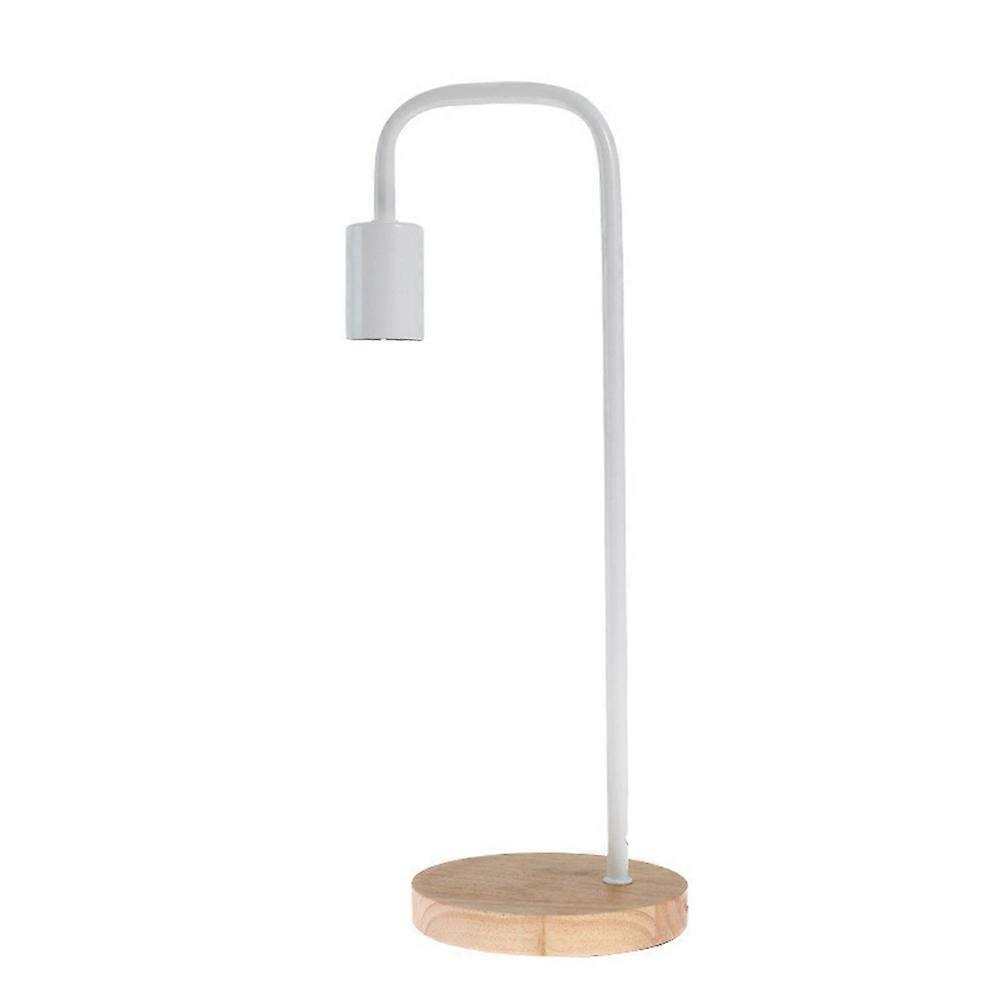Desk Lamp For Studying Working E27 Eye-Caring White Wooden Design 1Set