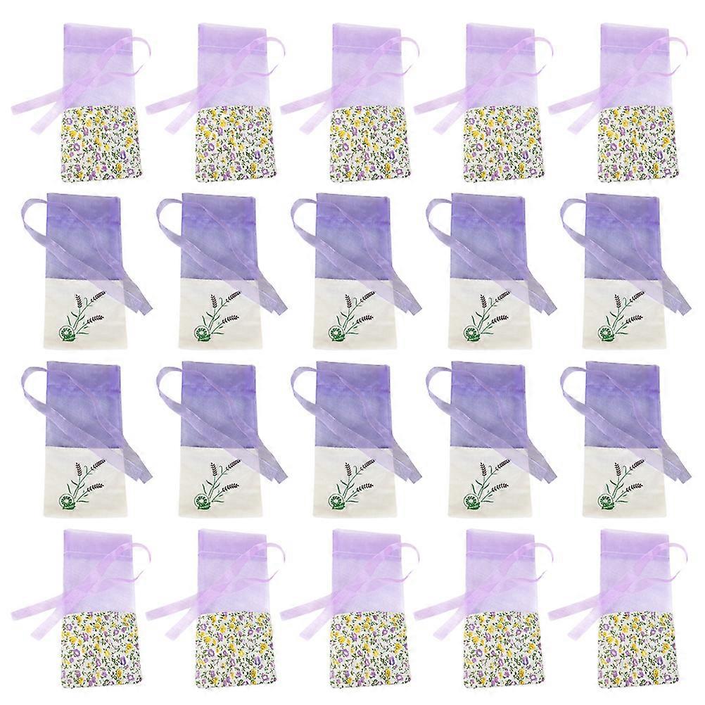 40Pcs Lavender Bags Gauze Sachets for Storage Use Multi Color Wardrobe Pouch