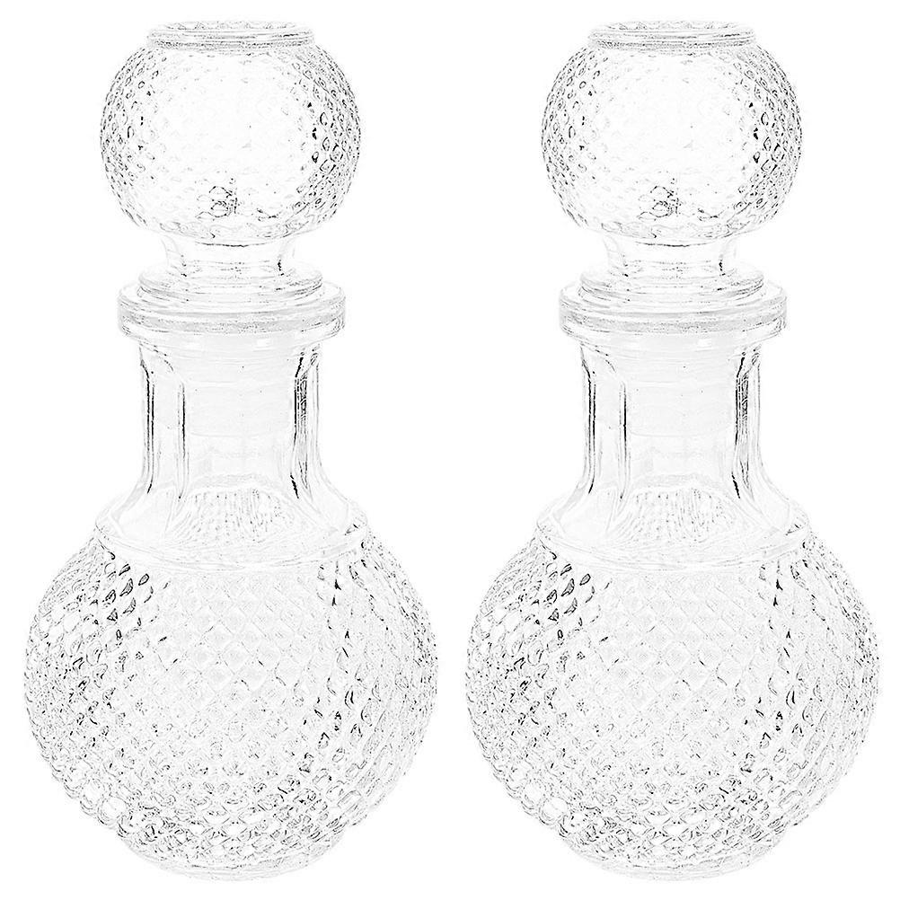 Thickened Glass Dispenser 2Pcs Transparent Whiskey Ideal For Storage Holder Featuring Simple Design 250ML