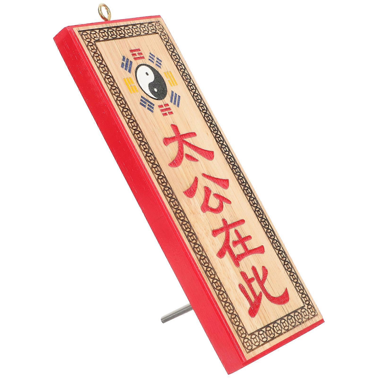 Vintage Wooden Pendant Symbolizing Prosperity For Home Feng Shui Feng Shui Enthusiasts 5Pcs