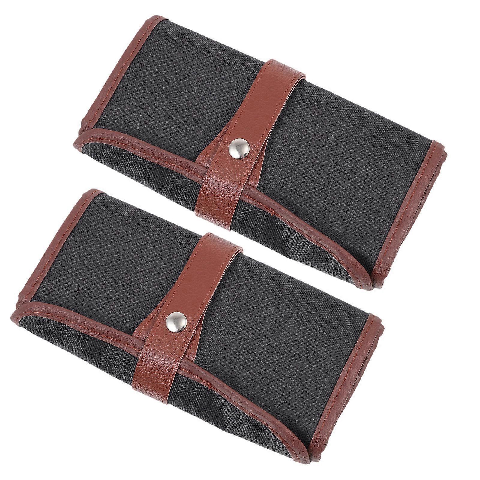 Drawing Pencils Organizer Canvas Pencil Rolling Bag for Storing 2Pcs