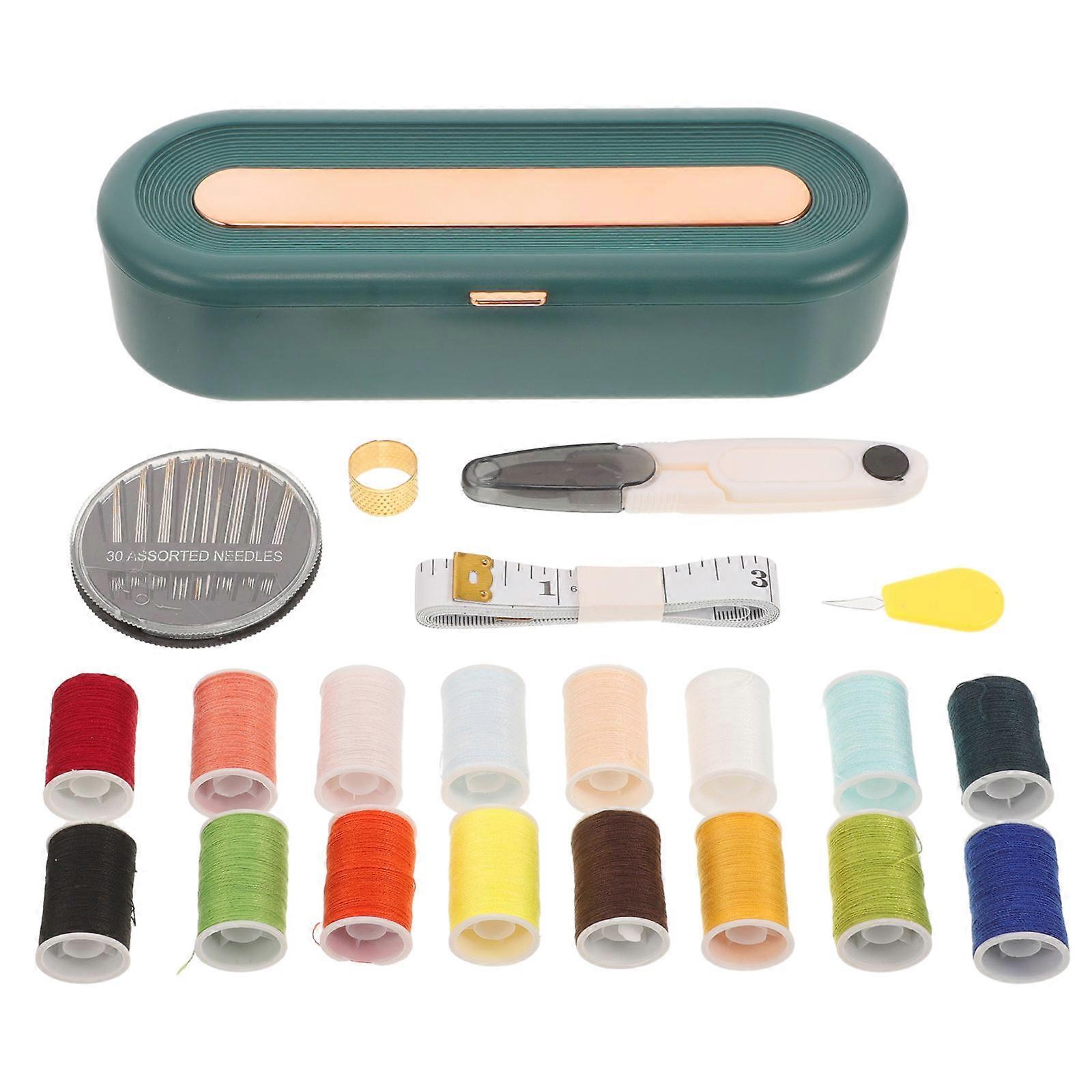 Sewing Kit Box 1 Set Portable Travel Sewing Kits Assorted Color for Home Use