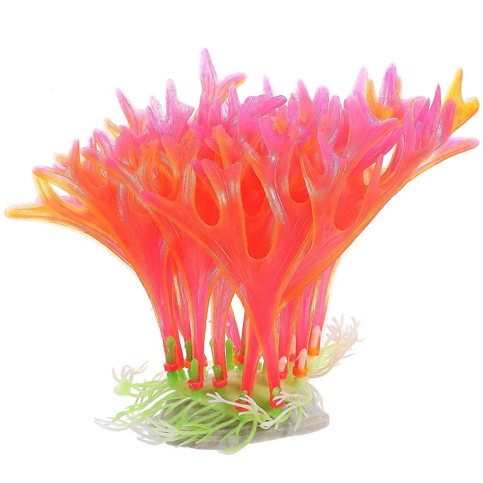 Artificial Coral Simulated Antlers Shaped Pet Nest Decor 2Pcs Pink