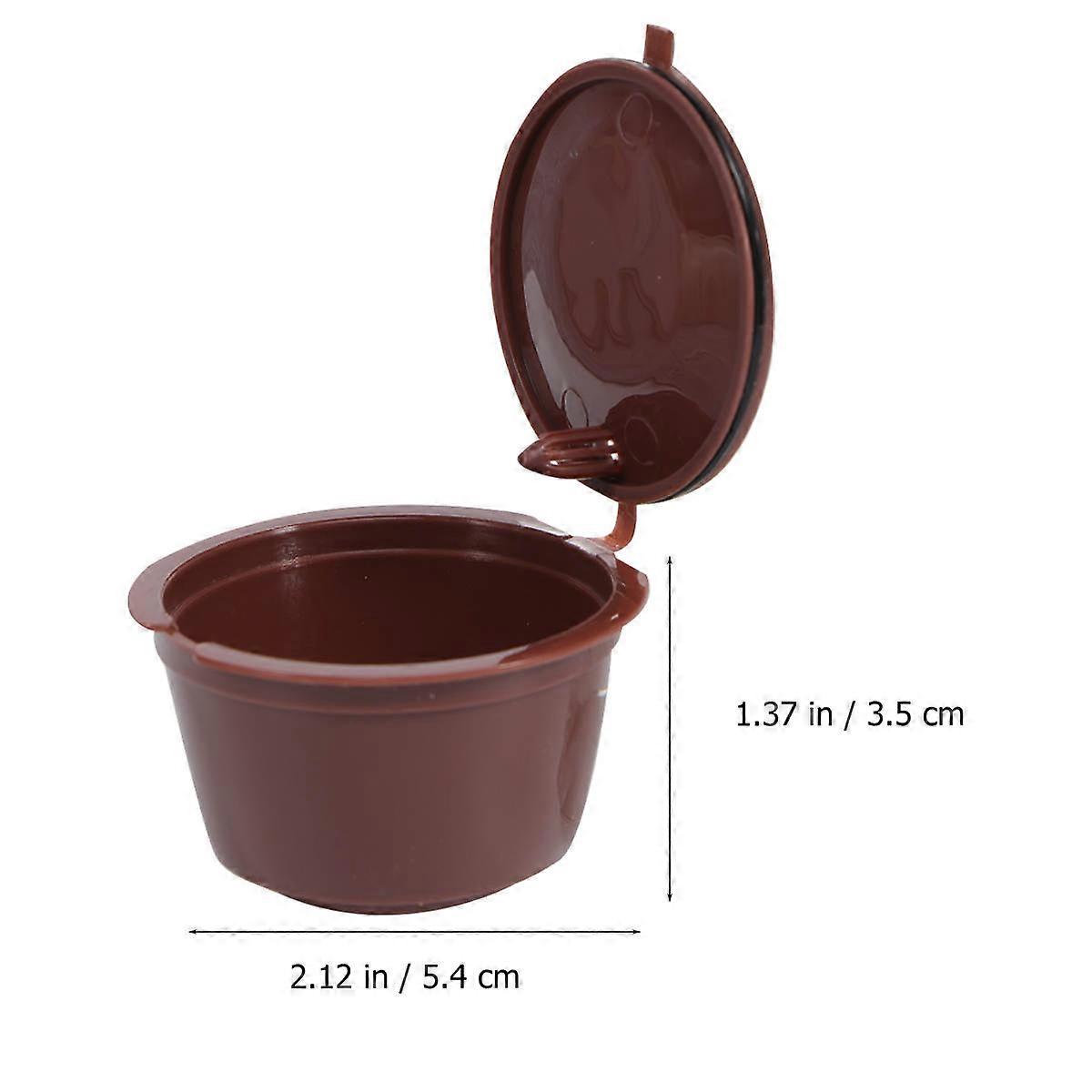 Coffee Filter with Spoon Coffee Capsule Strainer Set for Brewing 1Sets Light Brown