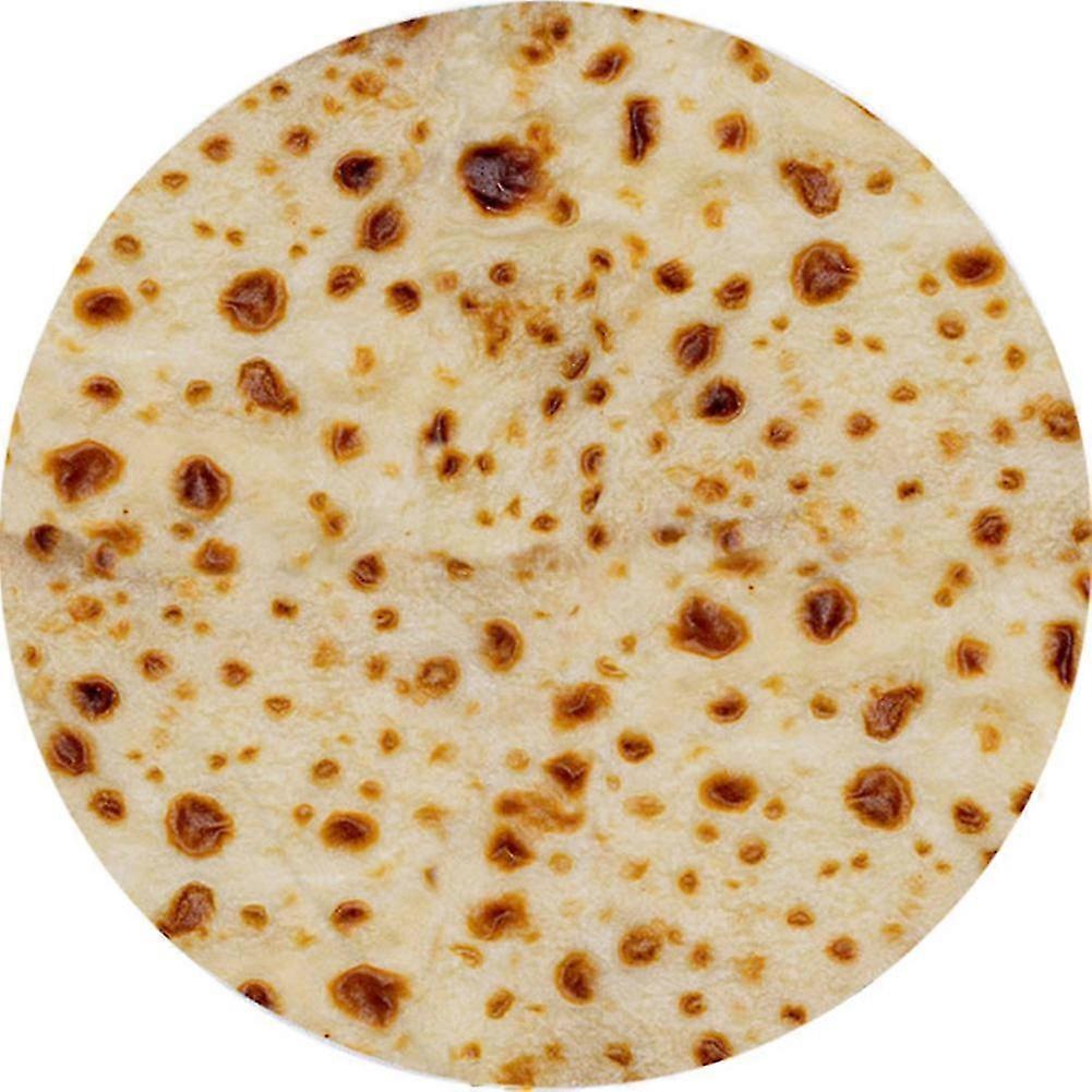 2025 Funny Round Corn Tortilla Blanket Multi-size Soft Warm Throw Blanket for Sofa, Office, Bed, Camping Traveling Soft Flannel Wrap