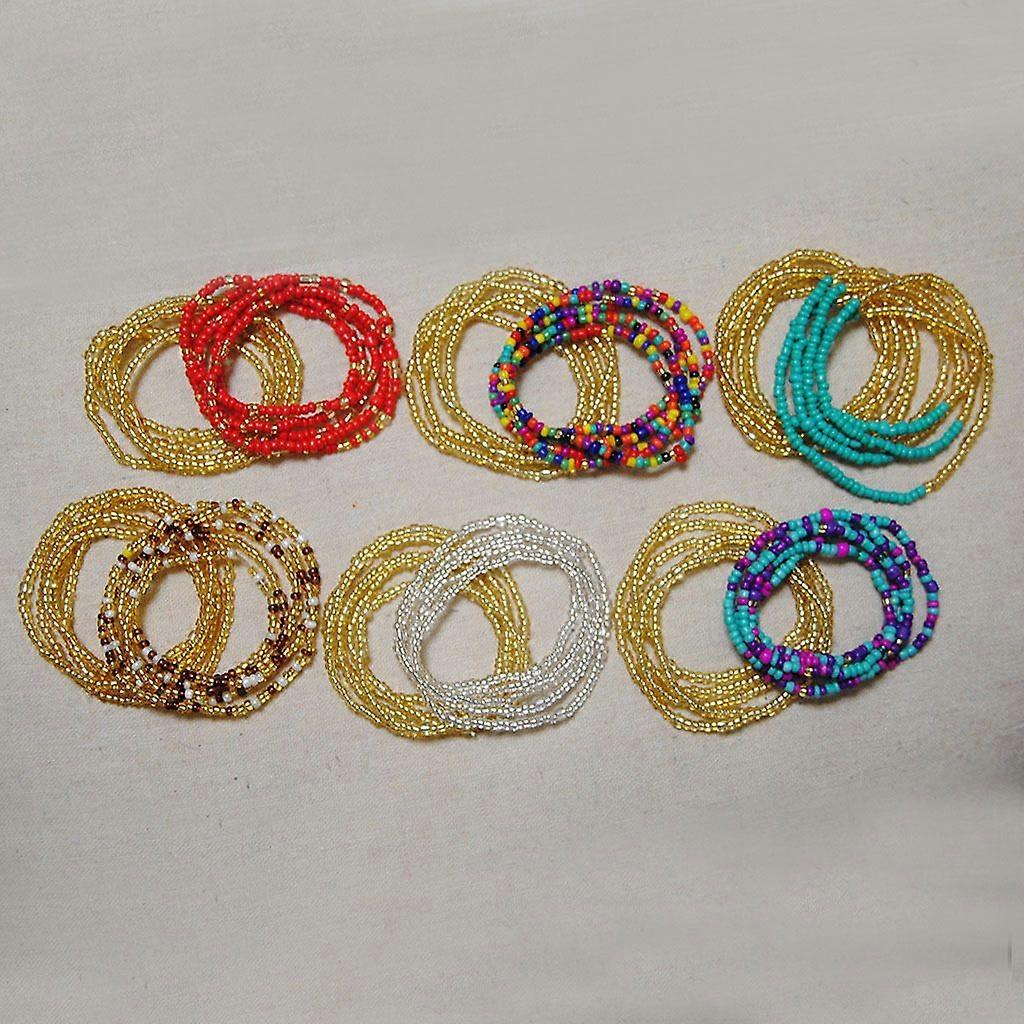 Decorative simple double-layer handmade beaded body chain versatile multi-color