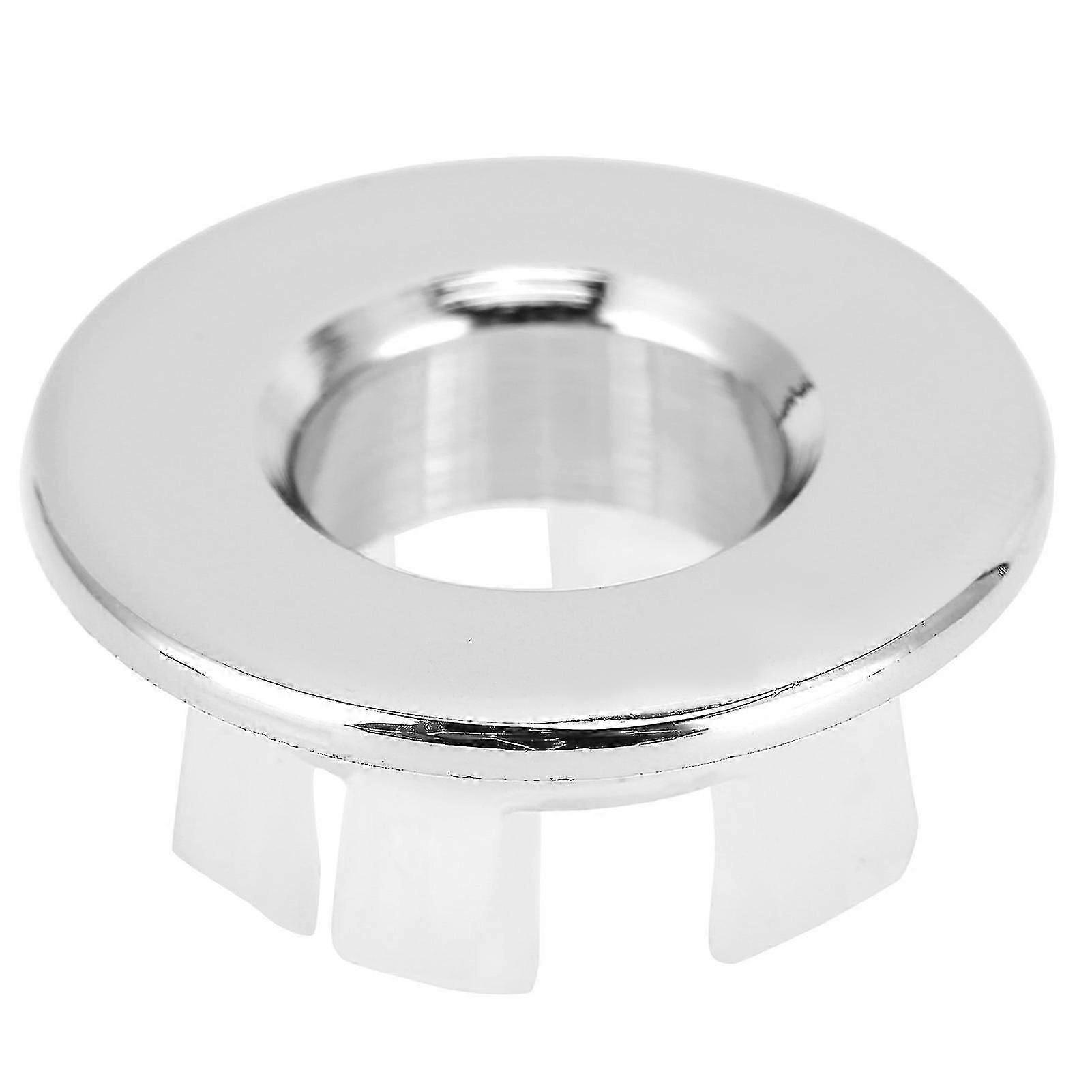 Bathroom Sink Overflow Cover - Silver