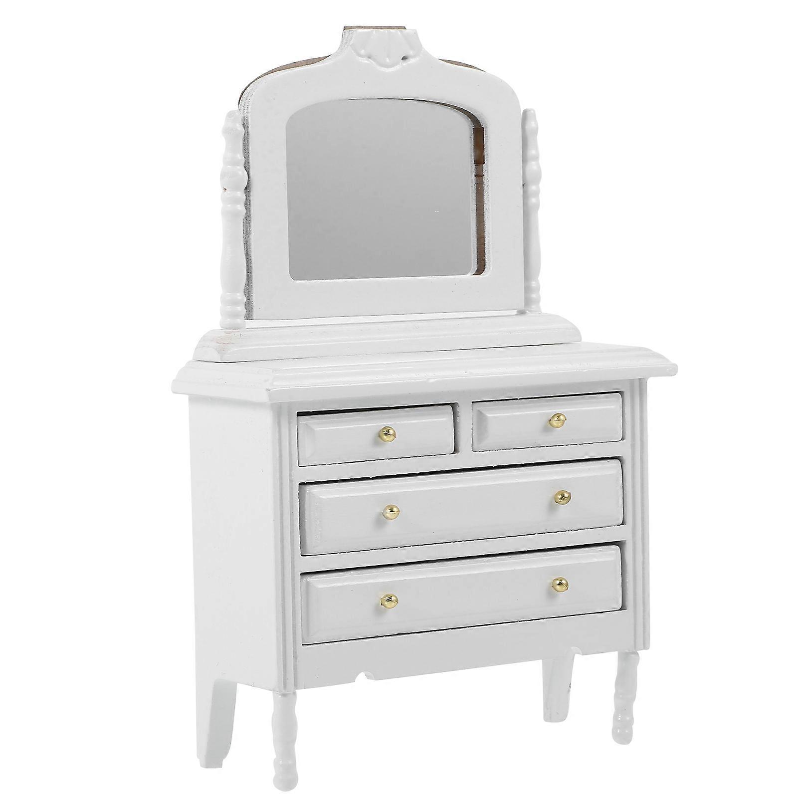 Wooden Miniature Dressing Cabinet for Decoration 5Pcs Set