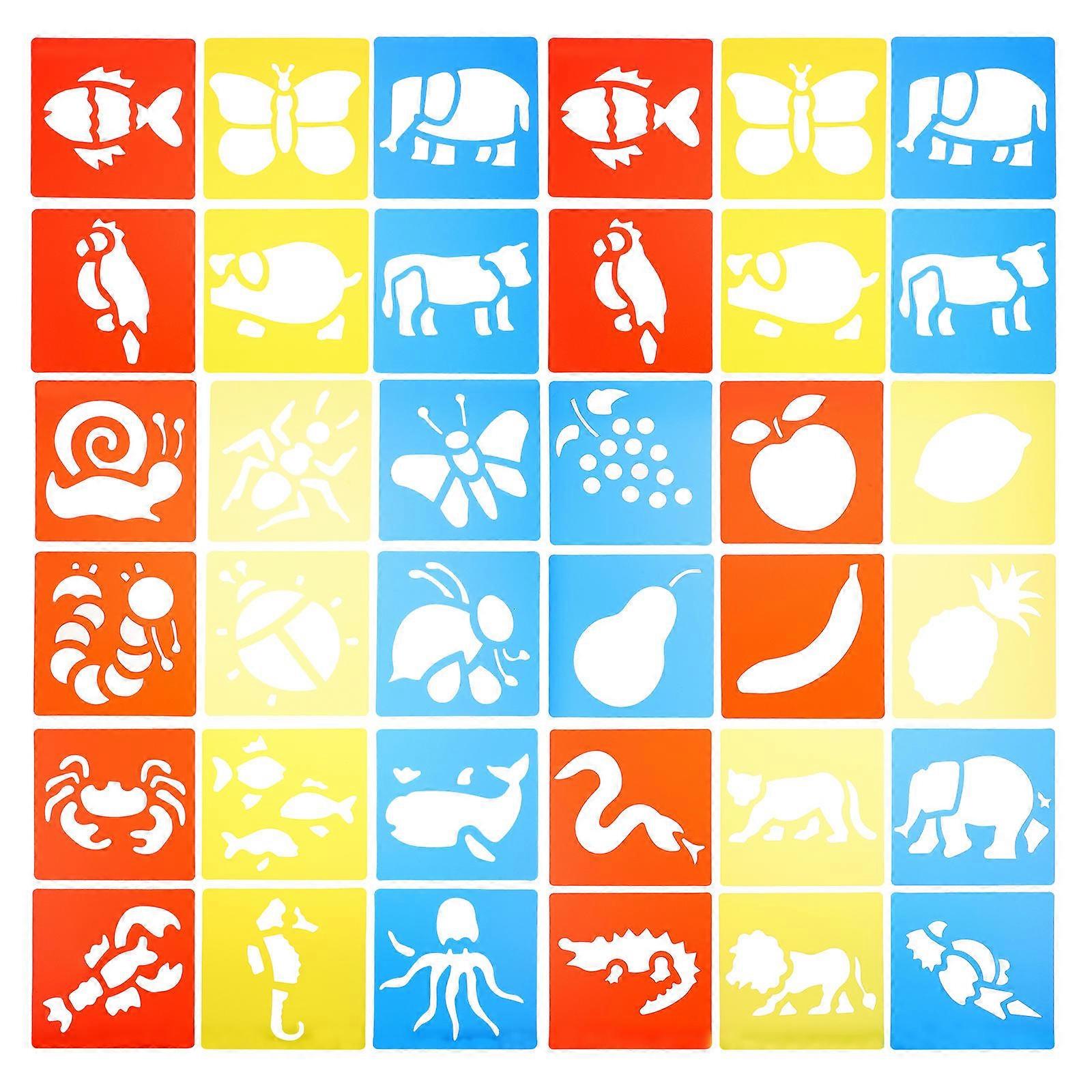 Drawing Stencils for Kids Animal Shape Stencils for Painting 5Sets