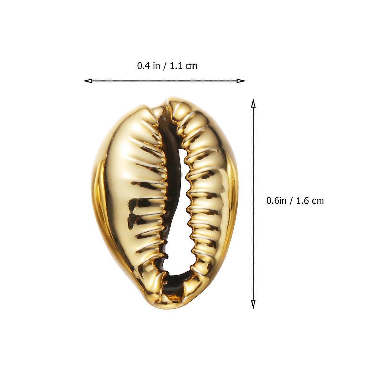 Golden DIY Shell Accessory for Bracelet Making with 50Pcs Package