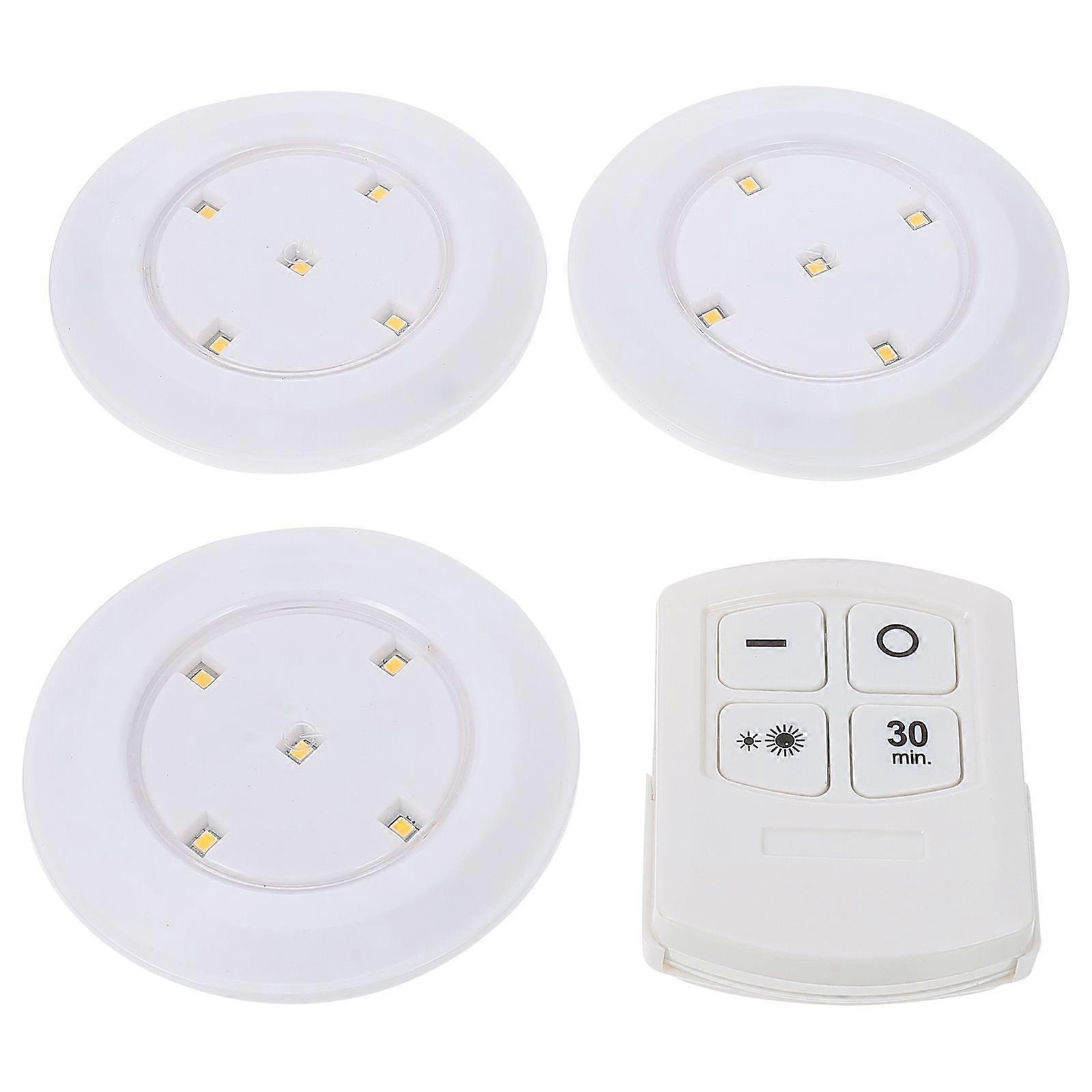 Wardrobe Lamps Dimming Remote Controlled LED Night Lights 8Sets White