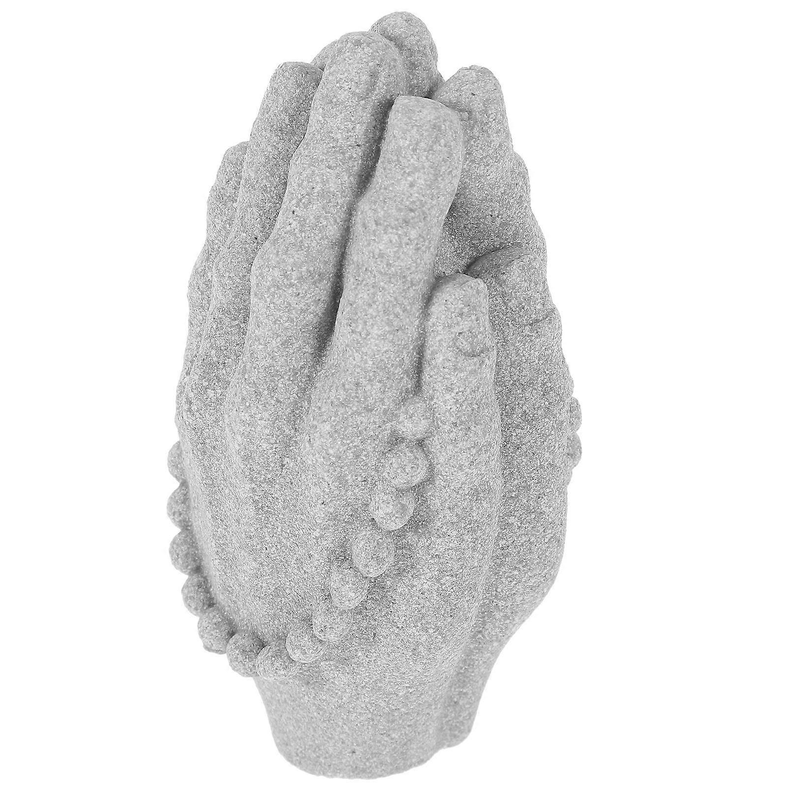 Sandstone Hand Figurine Small Hand Statue for Decor 4Pcs
