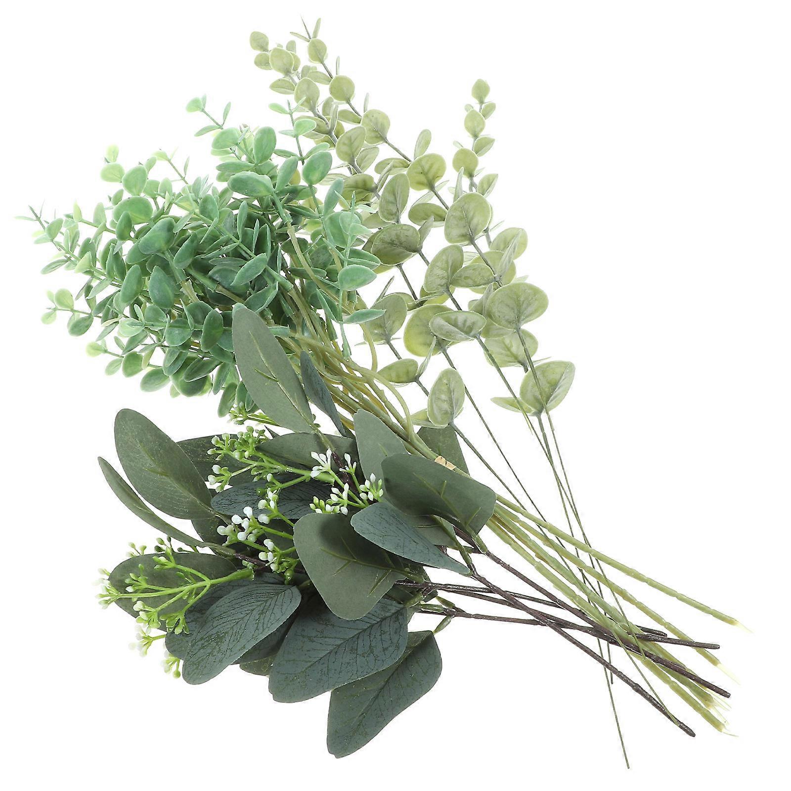Artificial Eucalyptus Branches 48Pcs Real Touch Greenery Ideal for Wedding Party Props and Landscaping Project Unique Floral Decoration