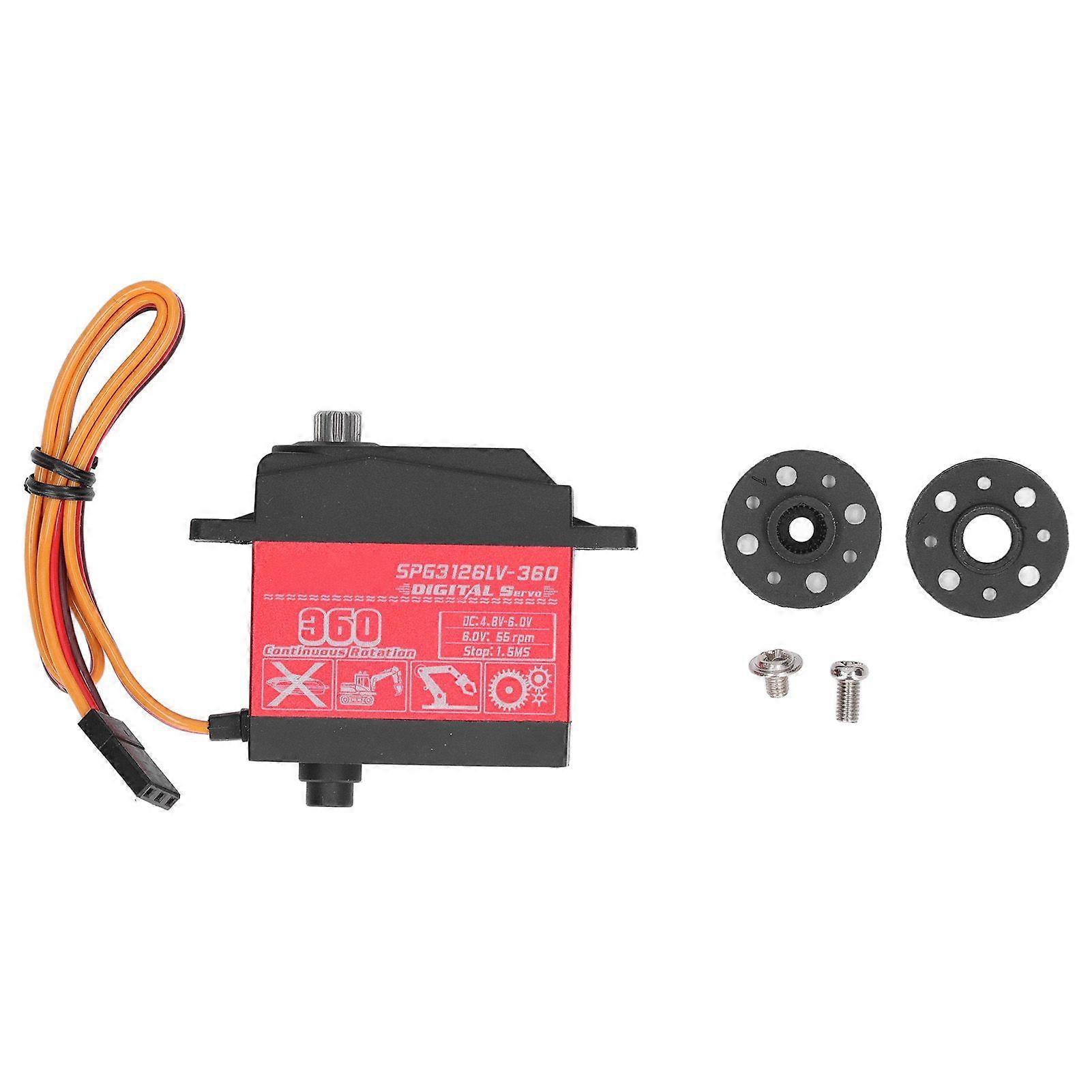26KG Digital Dual Axis Servo High Torque Continuous Rotation Motor Servo with Servo Arms for Robot