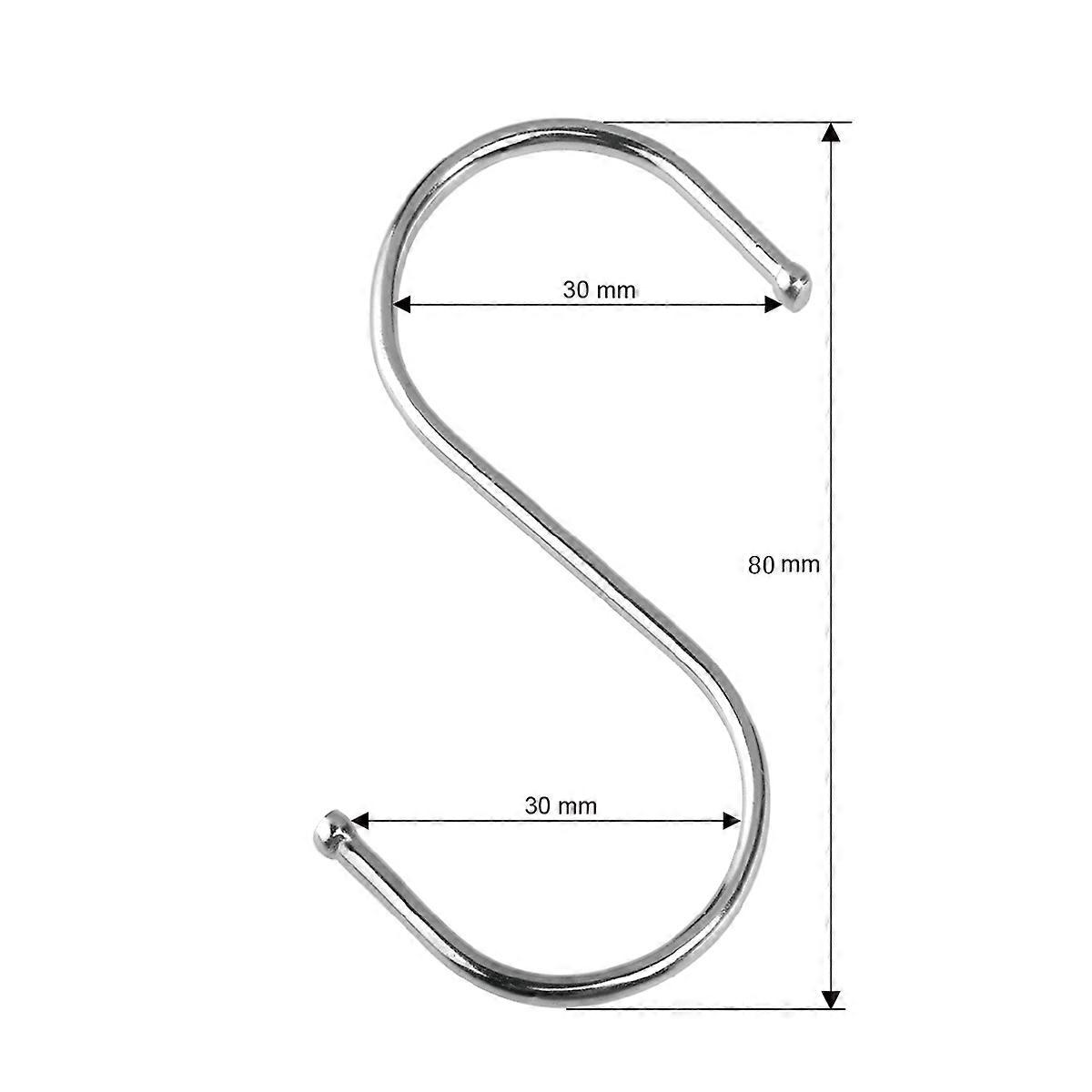 Metal Hanger Holder Anti-Rust Hooks for 10Pcs Silver Set