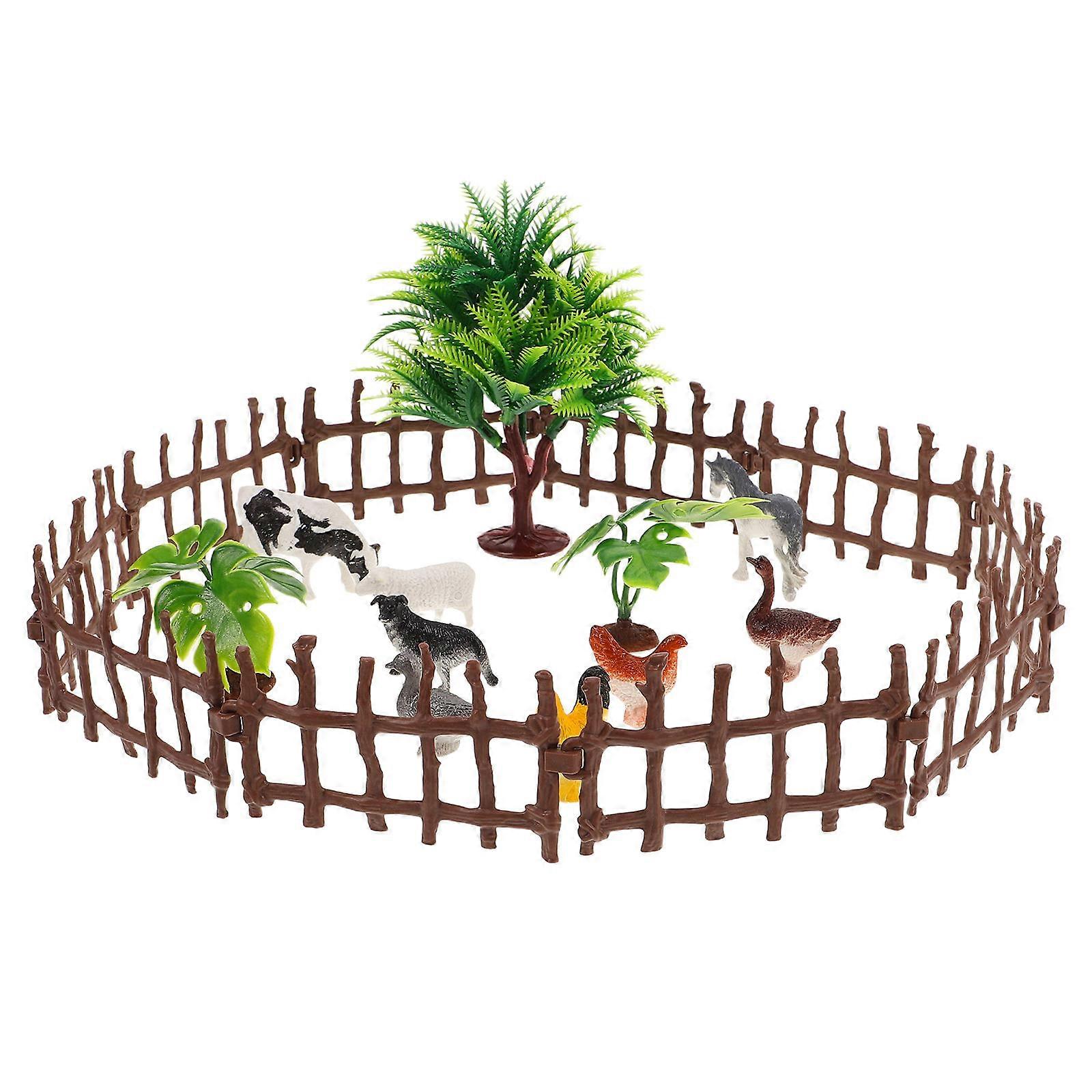Miniature Farm Scene Decor Set for Educational Role Play 5Sets