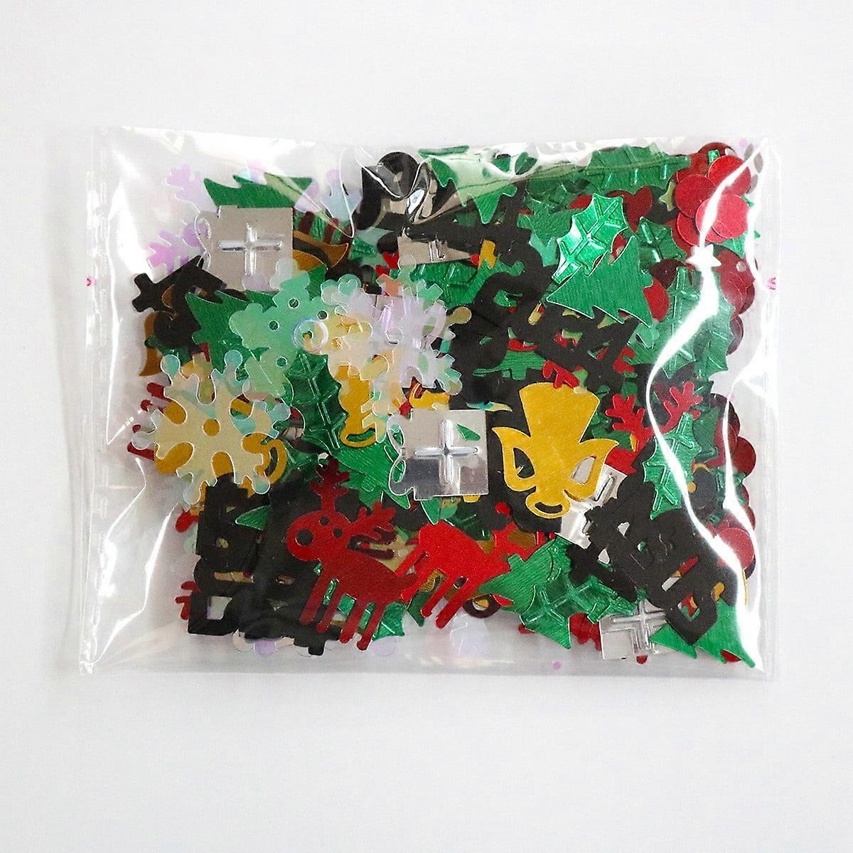 Generic Christmas New Year Metallic Foil Confetti Sequins Table Confetti Bright Christmas and New Year Decoration Set (Christmas Confetti)