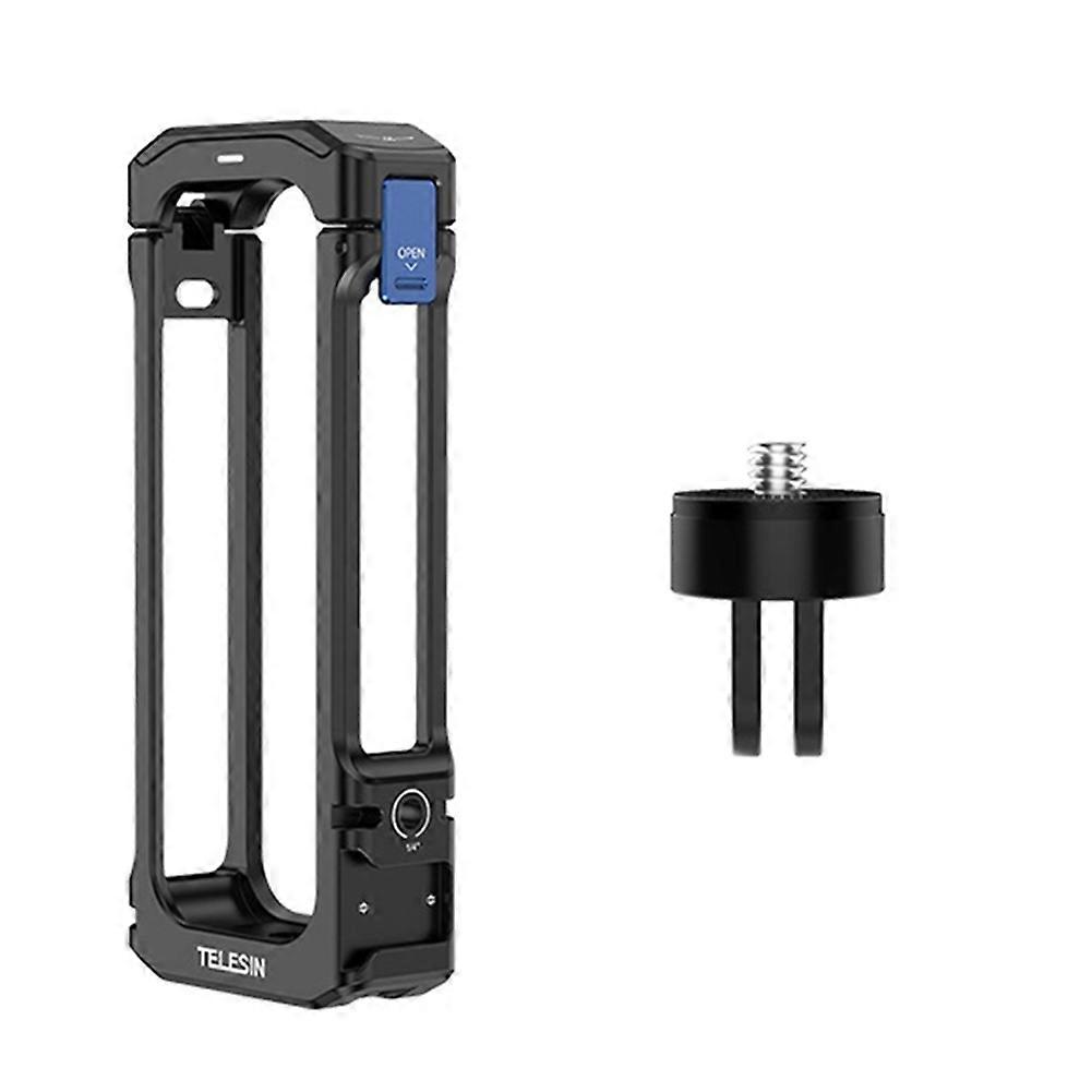 TELESIN for Insta360 X4 Camera Cage Aluminum Alloy Protective Vlogging Frame for Enhanced Durability and Performance