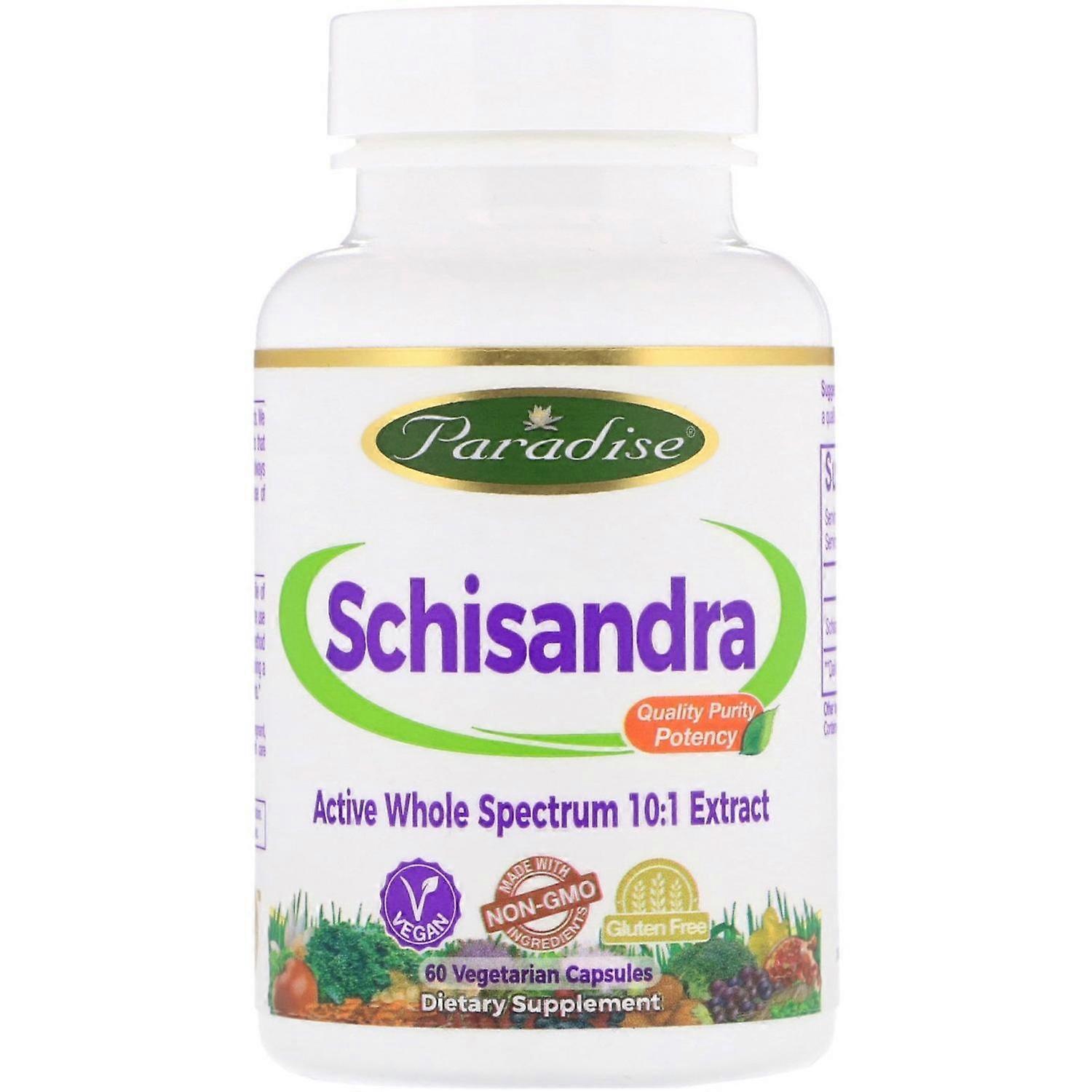 Paradise Herbs, Schisandra, 60 Vegetarian Capsules