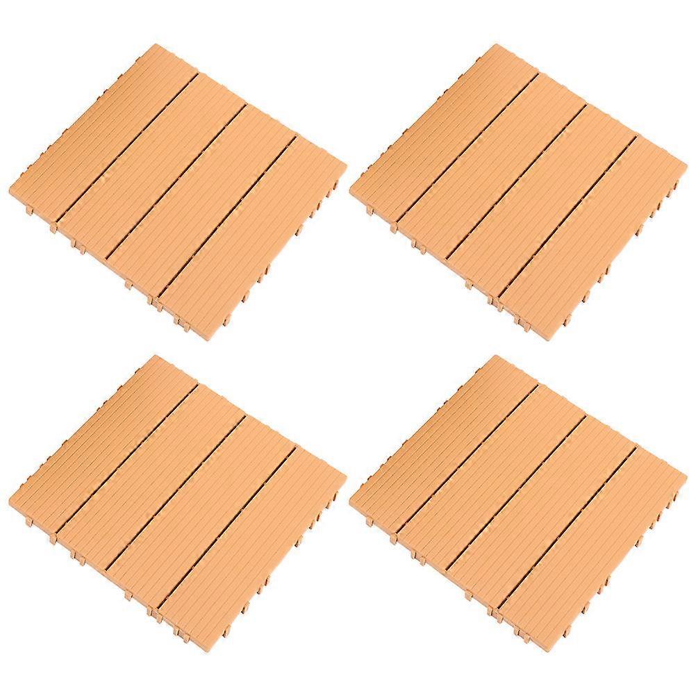Durable Outdoor Deck Tiles Plastic Interlocking Deck Tile 4Pcs Pack