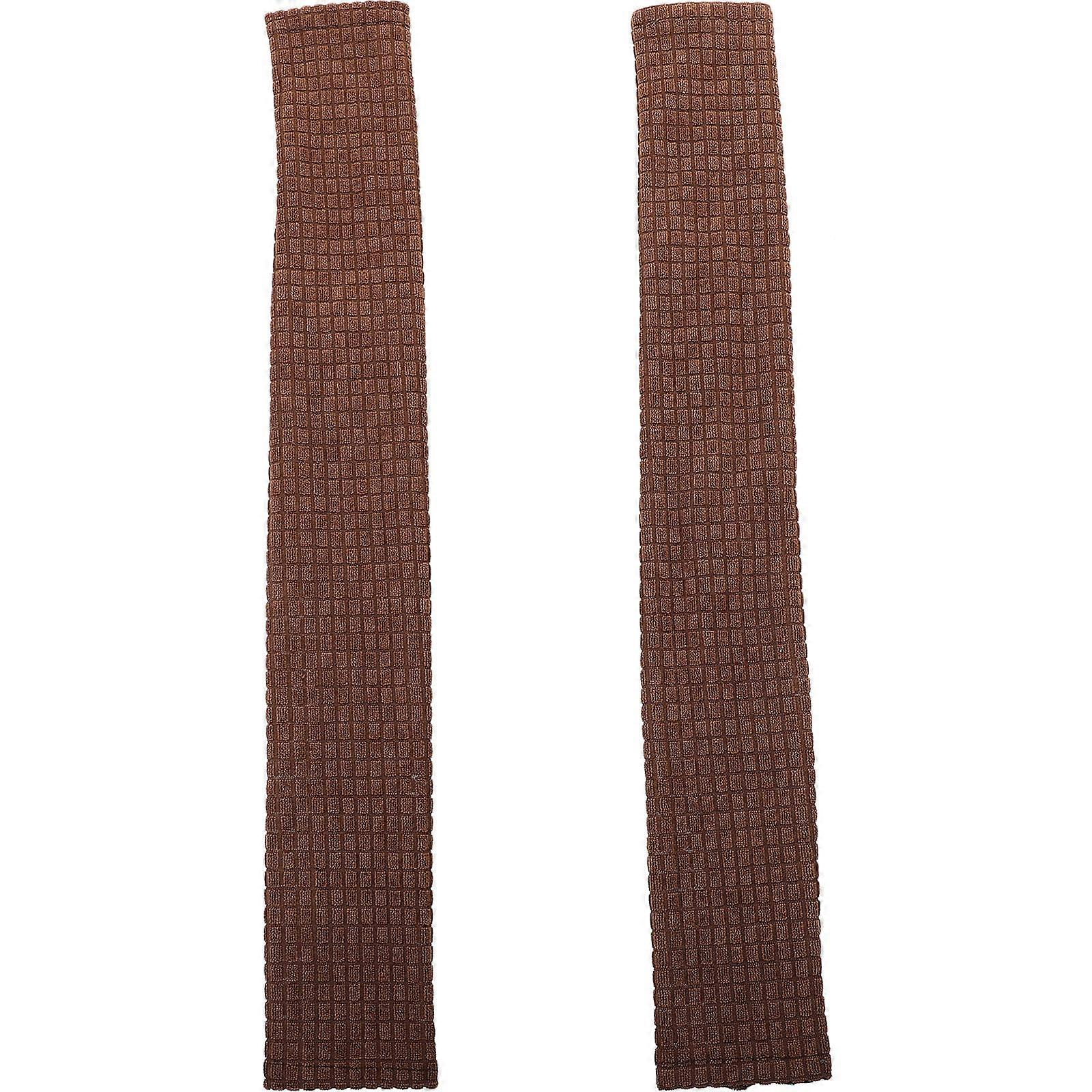 Polyester Office Chair Armrest Covers for Protection 4Pcs Brown