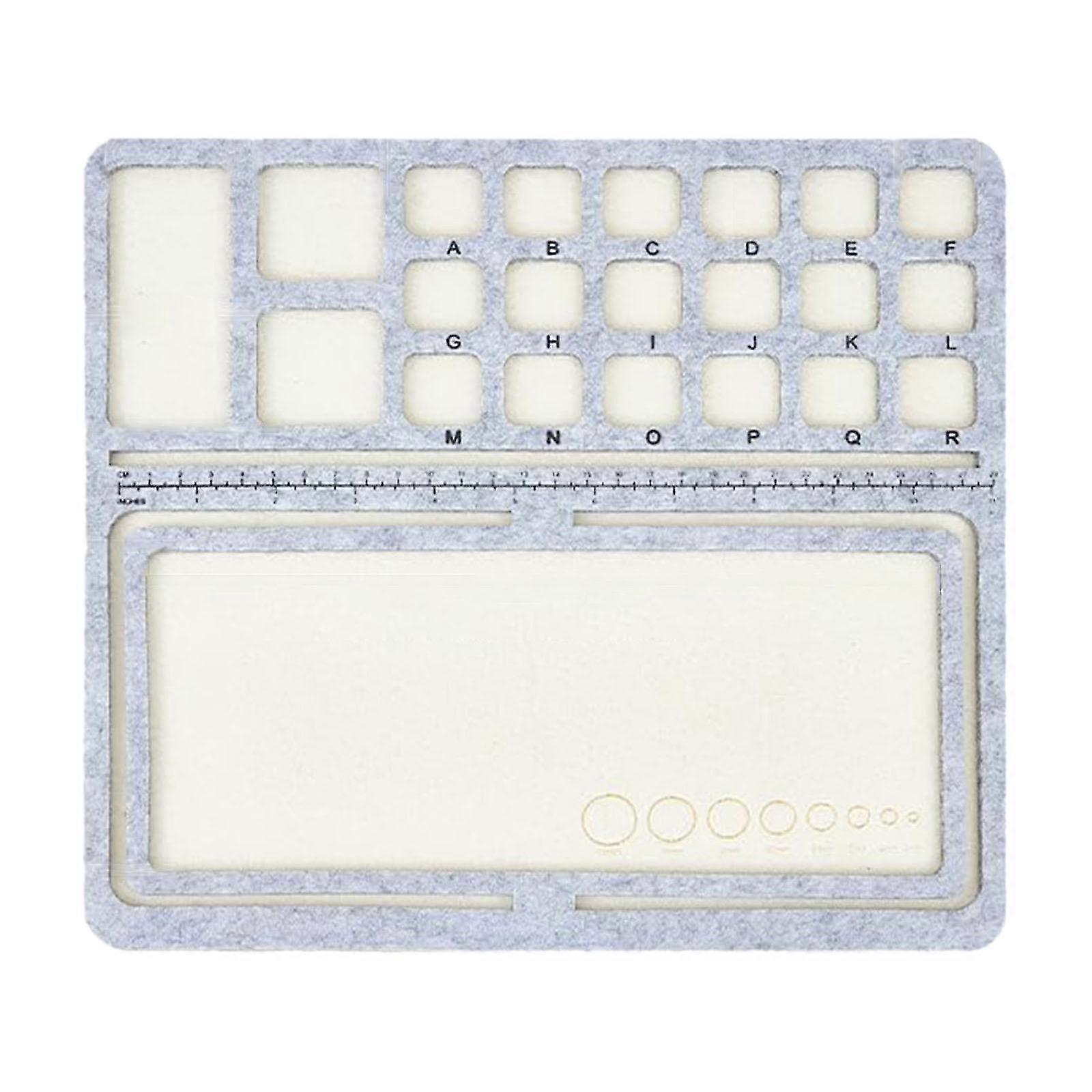 Bead Mat Tray Beading Tool Soft Surface Rectangle Bead Design Board Beading Mat for Necklaces Making Bead Projects Art Crafts 26s