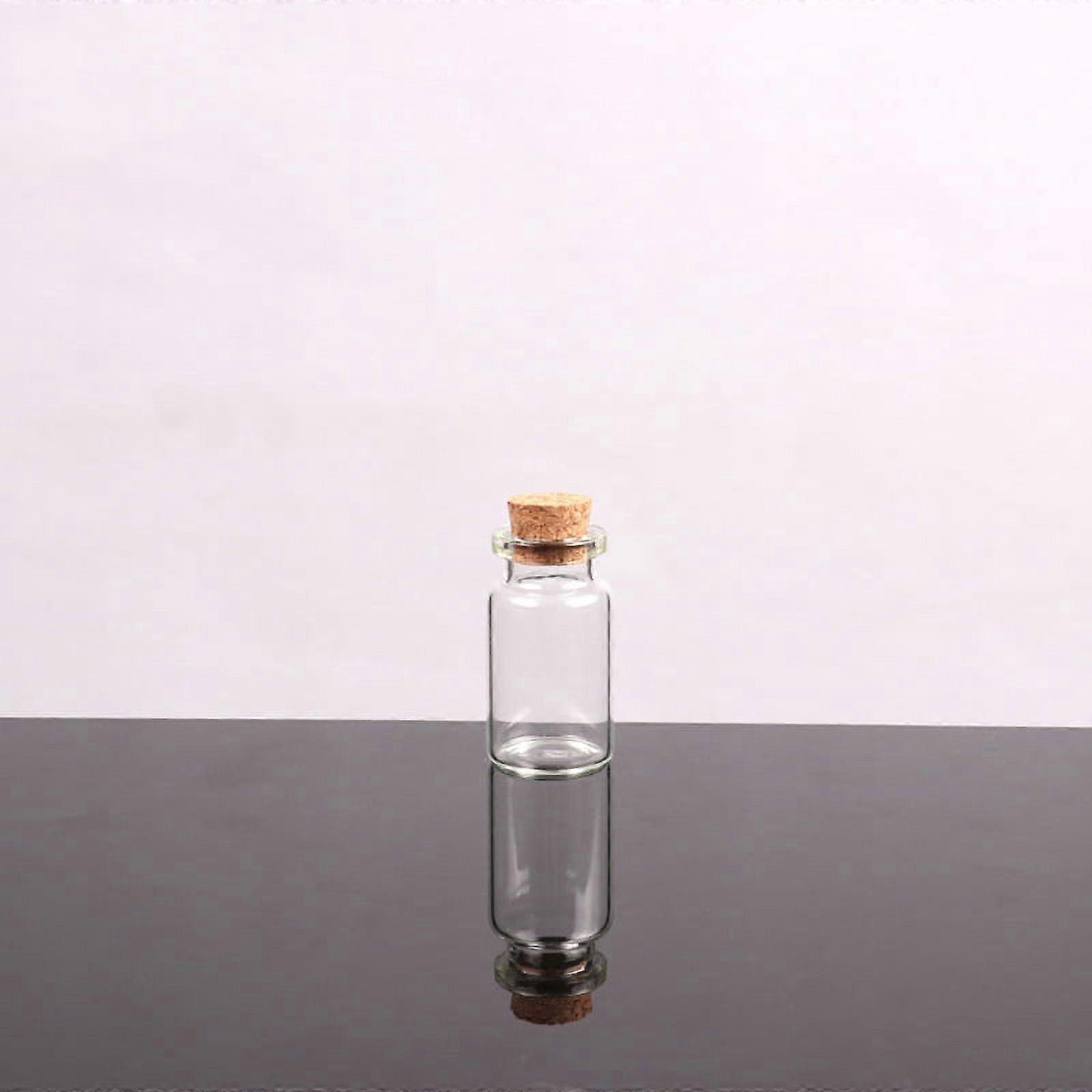 Small Bottles with Cork Stoppers Tiny Vials Small Clear Glass Jars Lids Storage