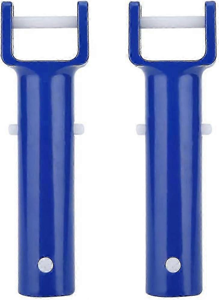 2PCS Bleu Plastique Piscine V Tête Poignée Brosse Poignée V Clip Accessoire De Remplacement