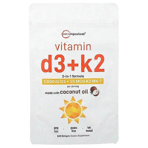 Micro-ingrediënten, vitamine D3 + K2, 240 softgels