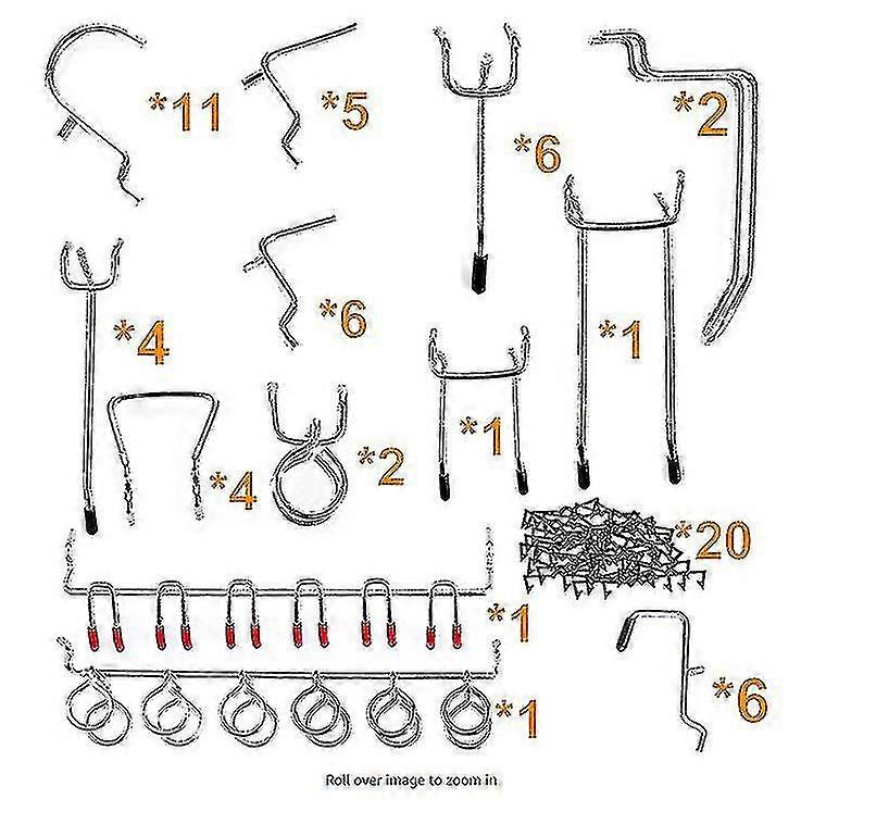 70 Pices Perfor Panel Krokar Mtal, Mtal Krokar Perfor Paneler, Krok För Perfor Panel, För Display Panel, Ma Taggar