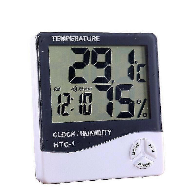 Temperature Humidity Meter Alarm Clock Thermometer Indoor Digital Lcd Hygrometer
