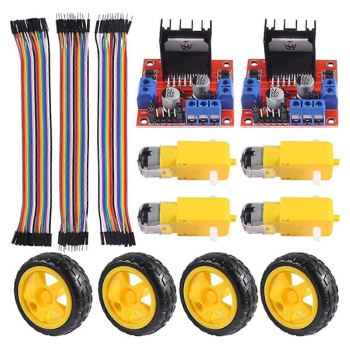 Motor Drive Controller Board TT Motor Control Module Dual HBridge Arduino Compatible Stepper Motor 4 DC Motors