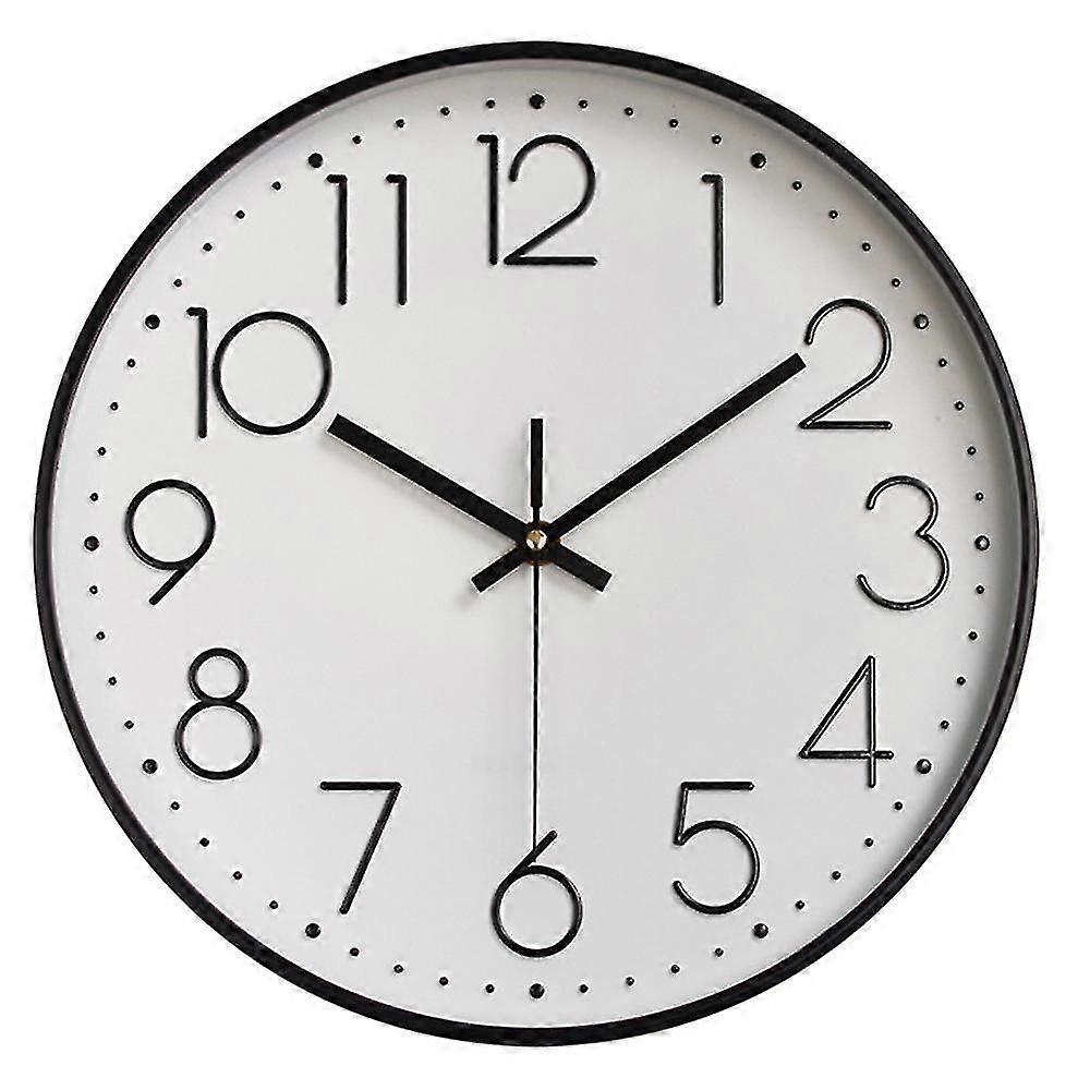 Wall Clock Silent Non Ticking Quality Quartz, Round Easy To Read