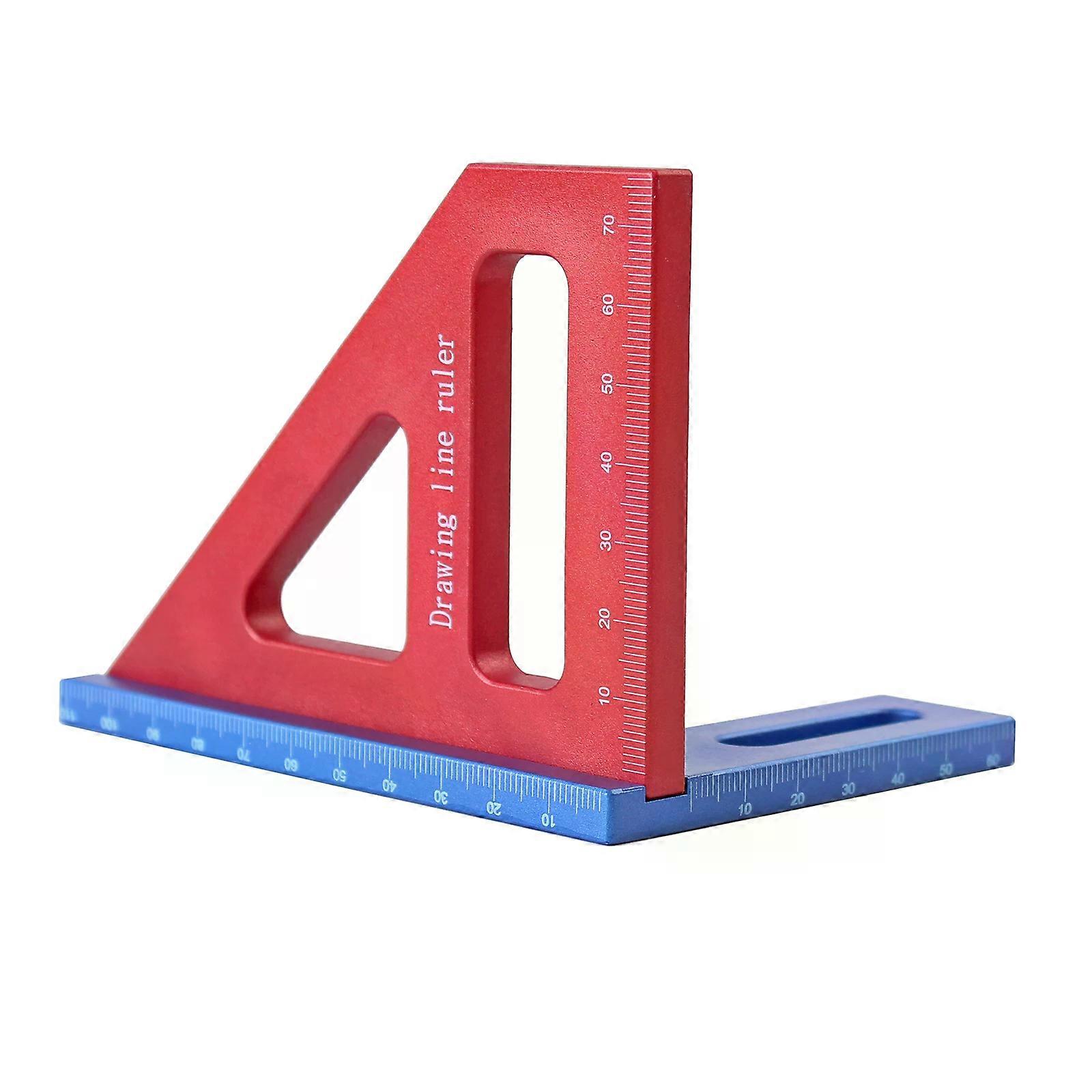 Precision Plastic Miter Triangle Ruler 45°/90° Woodworking Square Protractor 3D Multifunctional Measuring Tools