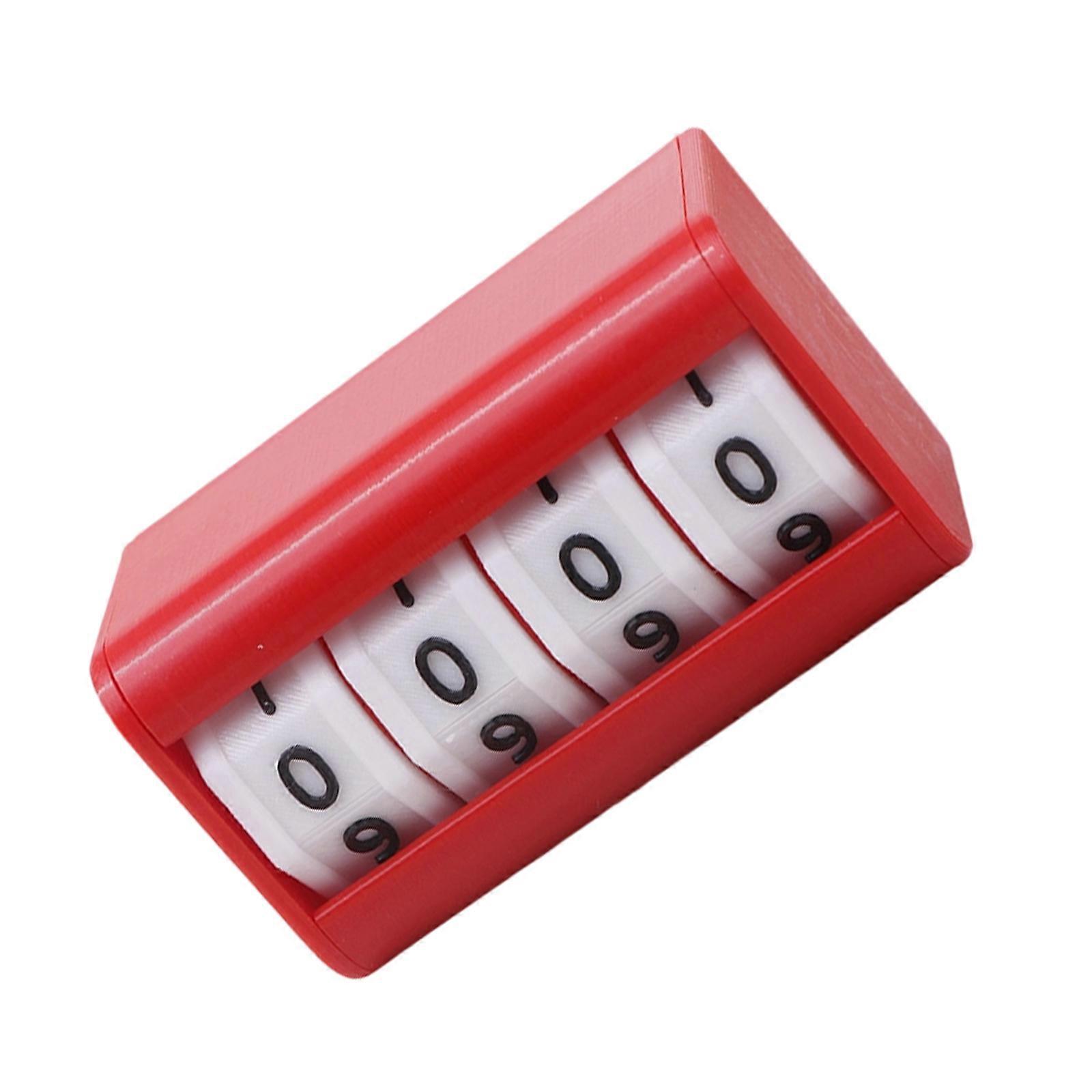 Small Digital Scoreboards Clear Number Interfaces Multipurpose Plastic Count Counter For Card Game Training Meeting  Red